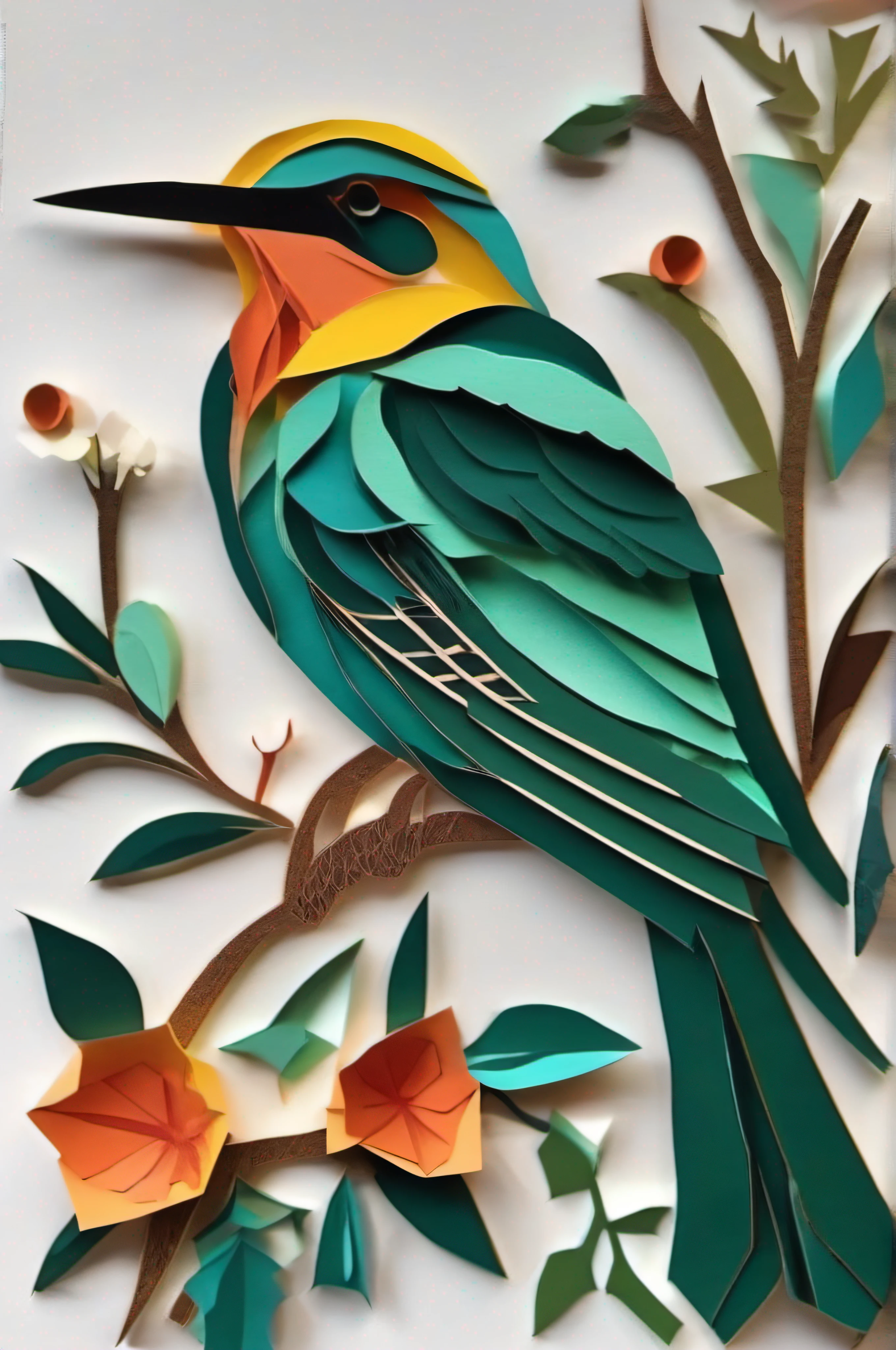 Paper cutting bee-eater of europe