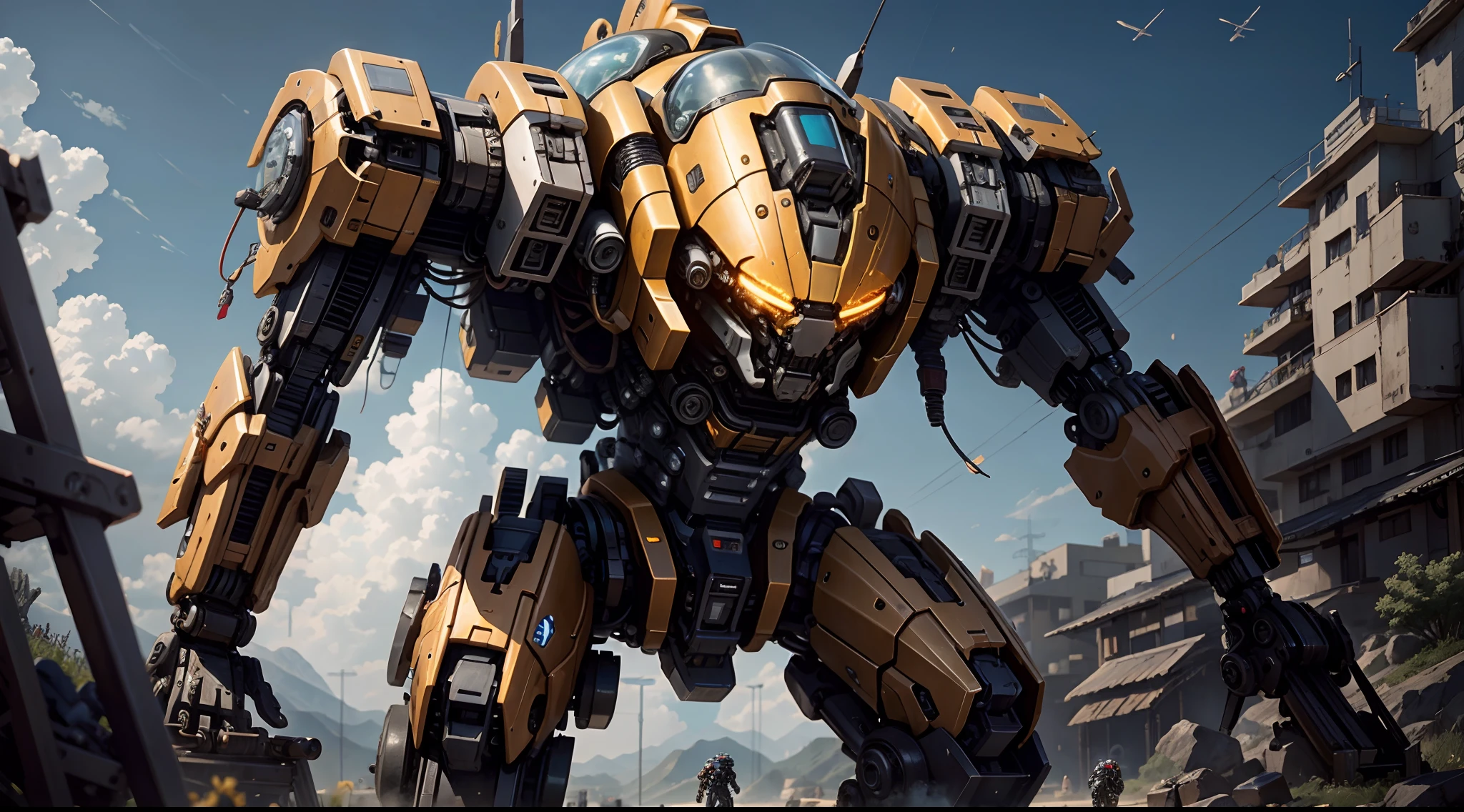 punishment，The machine lives up to its name，It was the only special case in the first generation of mechs that did not have the cockpit on the head - its cockpit was below the chest，Above the abdomen。