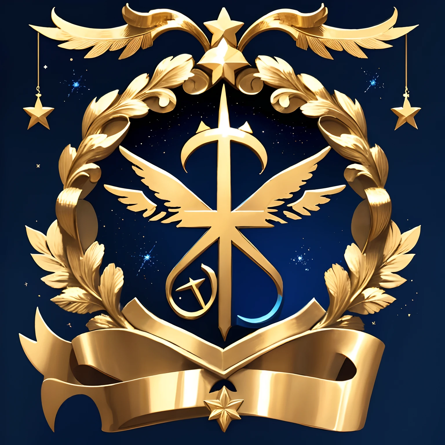 peace, coat of arms, symbol, coat of arms, simple, blue, golden, star