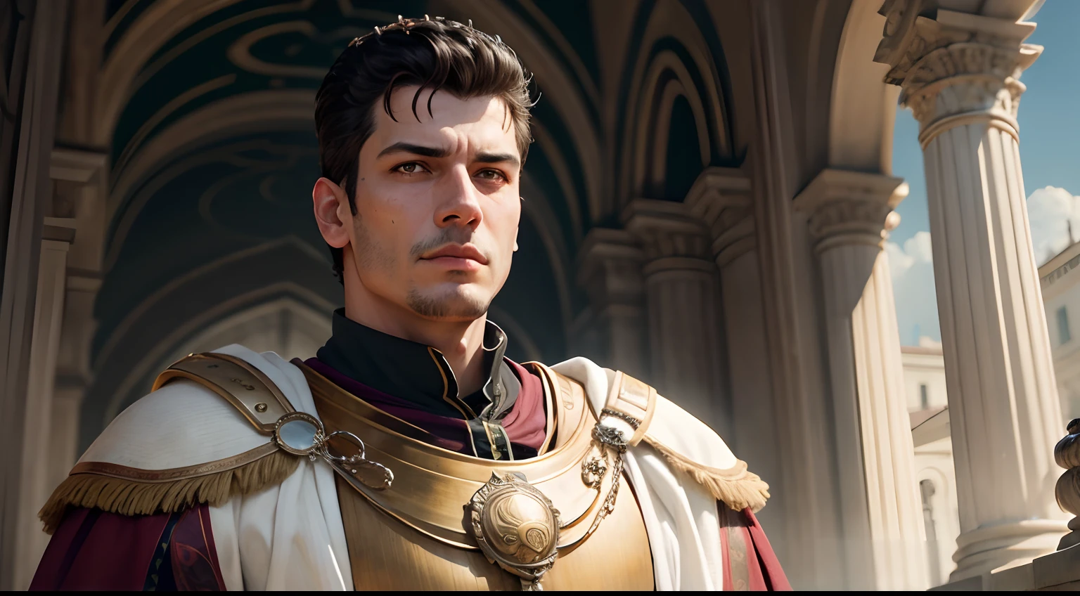 roman emperor Julio cesar (apenas o rosto)