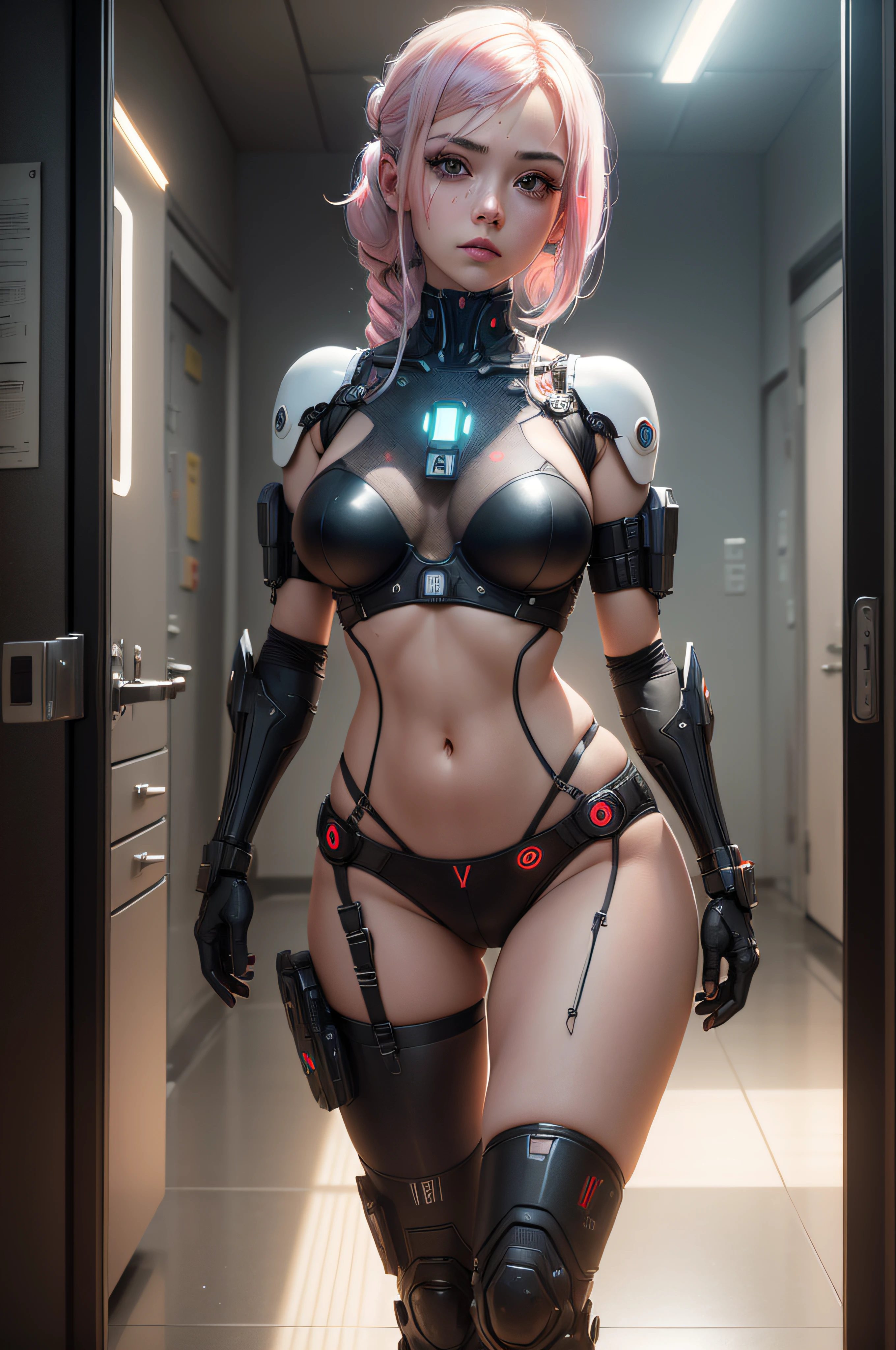 ((calidad superior)), ((obra maestra)), ((realista)), (Los detalles), (fotorrealista:1.5), puppet, marioneta de nadera humanoides tendidos en un piso de concreto, Science-Fiction, HDR, Trazado de rayos, NVIDIA RTX, Los ultra-Highres, Irreal 5, Sub-Surface Scatterring, PBR texturizado, Post-procesamiento, Anisotropic filtering, Profundidad de campos, maximum sharpness and sharpness, Regla de los tercios、8K RAW、(Luminescent Particles:1.4)、(super-detailed CG、Unidad 8k Fondos de pantalla、lighting like a movie、destello de lente、foco nítido、Girl with red lingerie in robotic parts, Arte cyberpunk、arquitectura cyberpunk