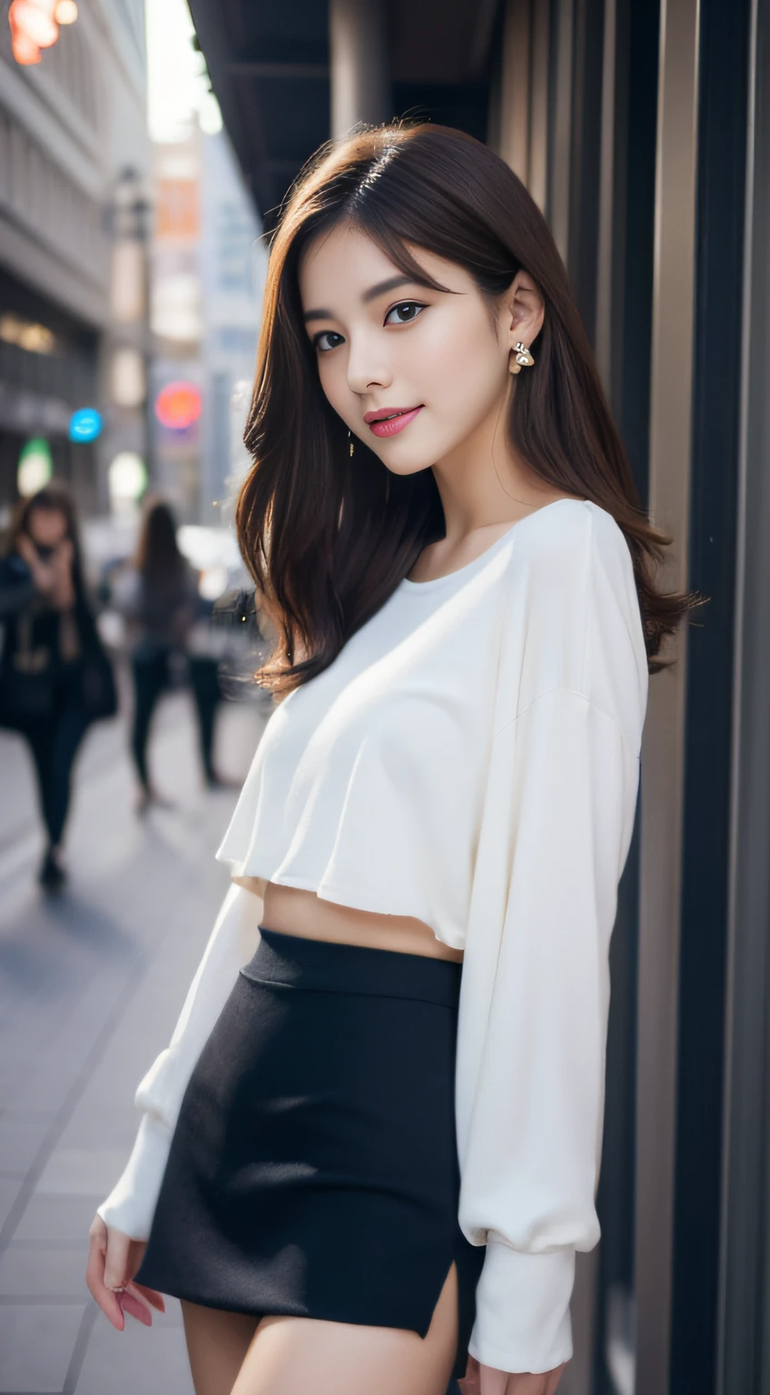 (((32K,very high res, high detailing, highly accurate,Masterpiece Girl 1))),Raw photo & realistic atmosphere,beautiful dark blue eyes,Detailed mouth,Glossy lips,Detailed eyebrows,Soft white skin that shines with every detail,,Eyes drawn in detail、Very beautiful eyes with azure eyes,Detailed lips、Very beautiful face,Very well-formed face、Lifelike face,shiny beautiful lips,Beautiful eyebrows,Infinite reality,Best design,(Insanely cute Japan ,Beautiful, healthy and stylish,Beautifully shaped breasts,Very cute beautiful girl,Little Girl:1.5)al Makeup,Japanese ido,Korean Idols,Young sensual idol,Moist eyes,Dark beautiful eyes,Beautiful butt,beauty legs,,camel's foot,:1.3),超A high resolution、,Natural and realistic face,Back lighting,Pure eyes are too cute,(((photorealisim,Photograph the whole body))),,Reality Live Action,(Fashionable earrings,,a necklace,A bracelet,gyuru,Glossy nail art,College Girl Fashion,Slit skirt,Calm and fashionable girl,light brown hair,short-cut,独奏,Lori,A little petite beautiful girl,little smiling,full body Esbian,Show full-body fashion,Sit cross-legged,Beautiful body lines,Beautiful thighs:1.7),Night in Shibuya