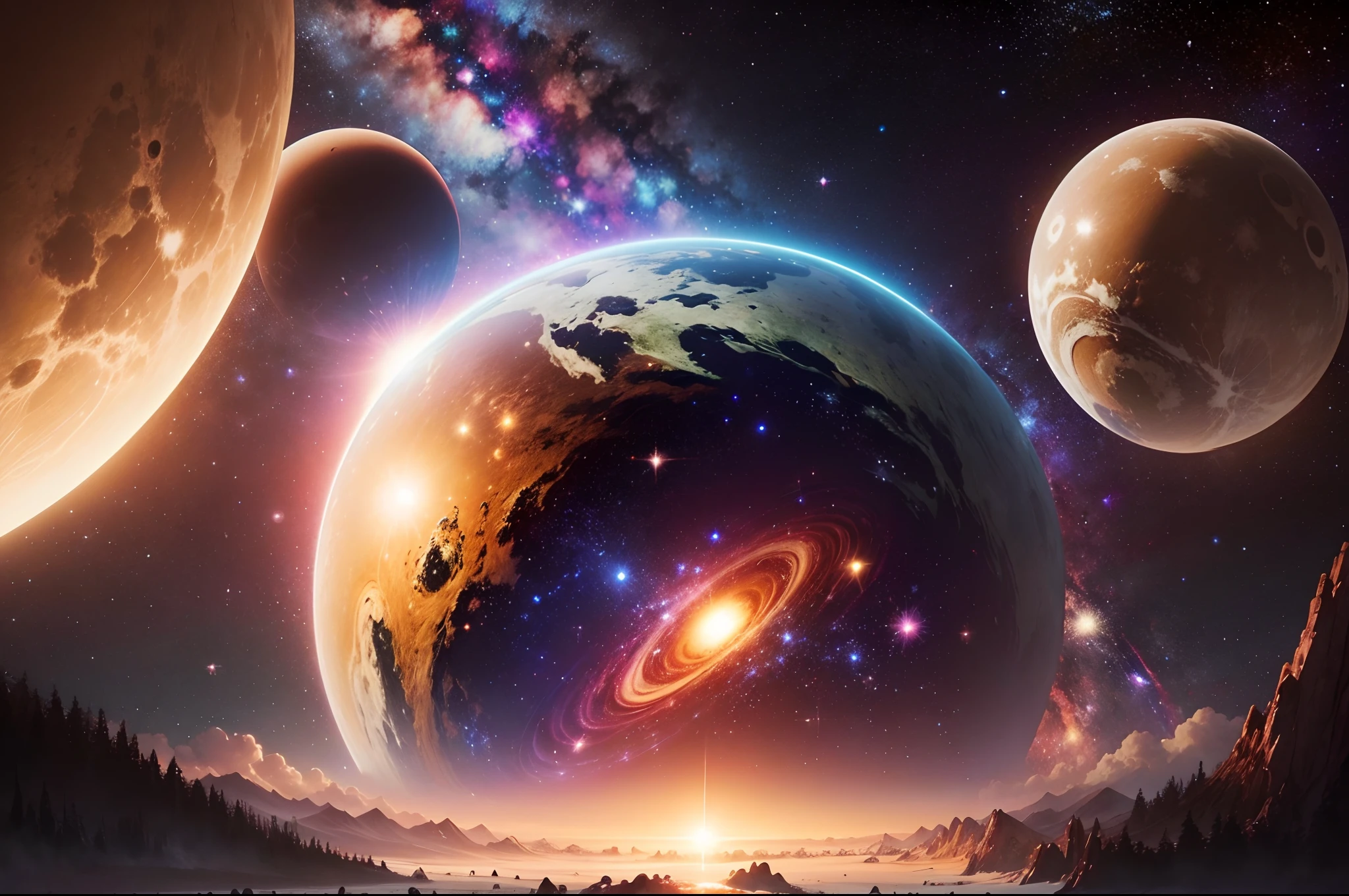 ((Best quality)), galaxy, space, planets