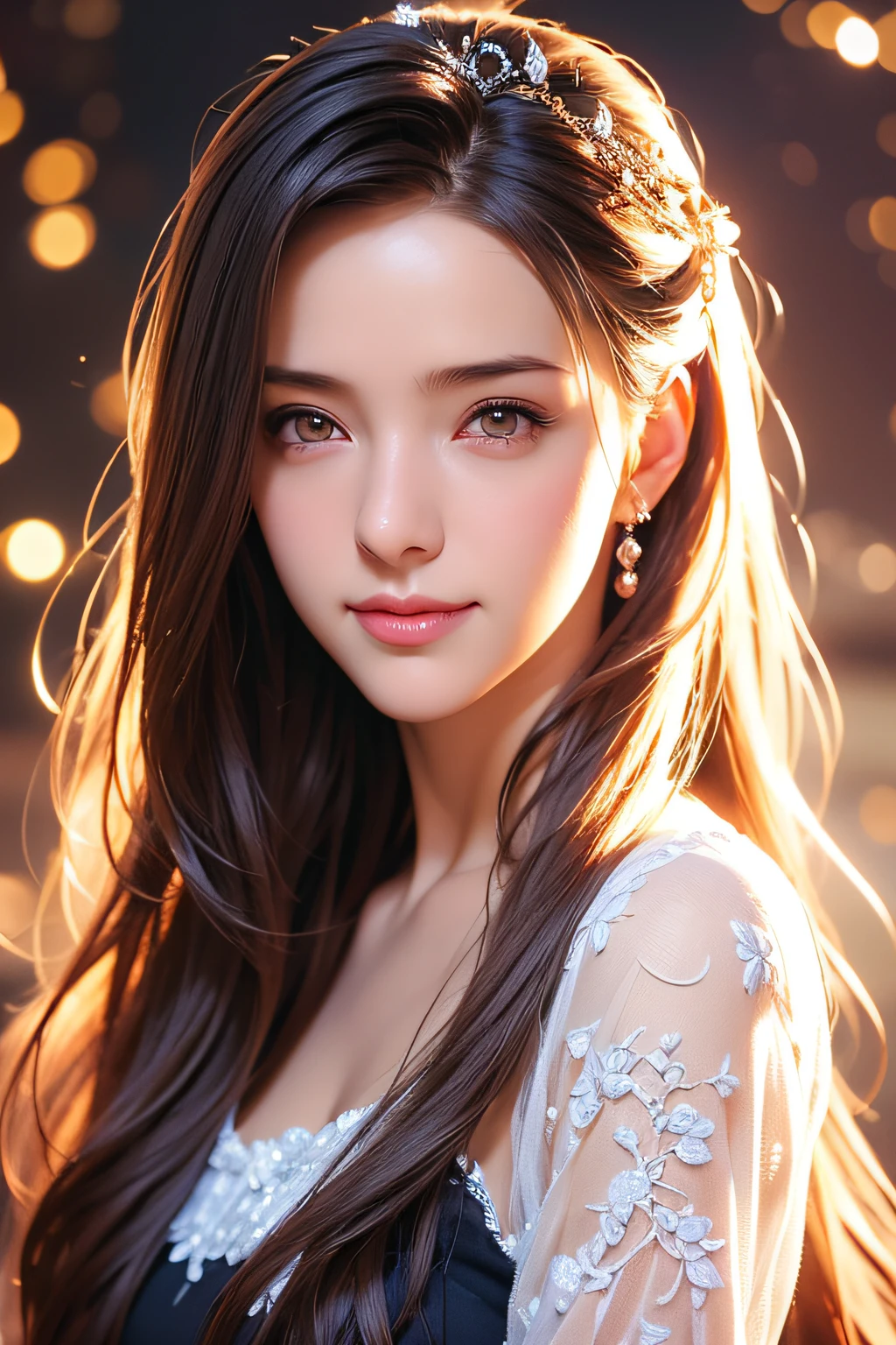 18 year old beautiful girl, Big eyes, Large breasts, Petite and slender, 8K, of the highest quality, (Highly detailed head: 1.0), (Very detailed face: 1.0), (very detail hair: 1.0), maid clothes, high detailed official artwork, anime moe art style, clean detailed anime art, Smile, Golden hair, Smooth long hair