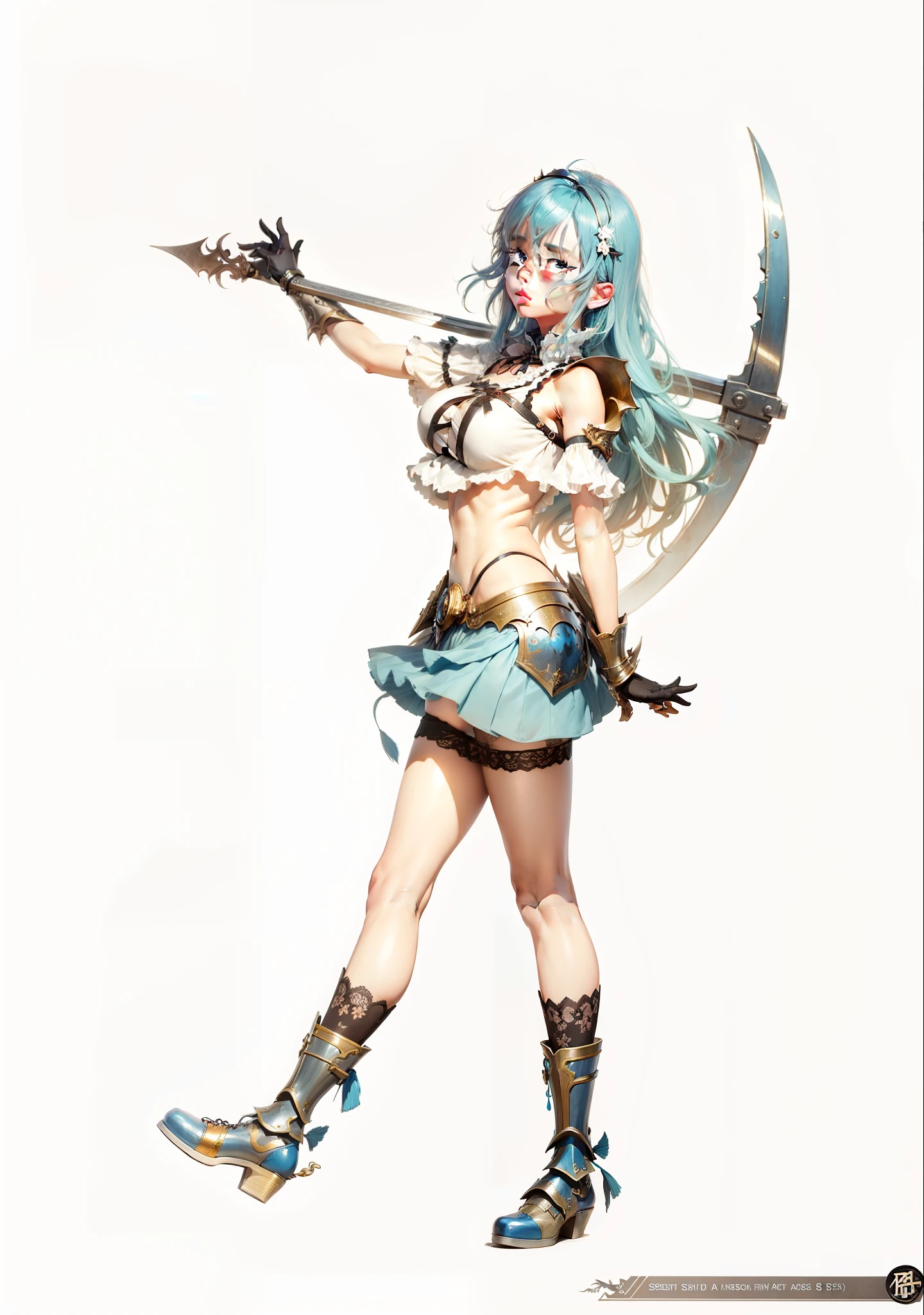 anime character with a sword and a blue ball in her hand, cushart krenz key art feminine, keqing from genshin impact, granblue fantasy, by Yang J, zhongli from genshin impact, by Yoshihiko Wada, by Shen Zhou, krenz cushart and wenjun lin, genshin impact character, trending on artstation pixiv