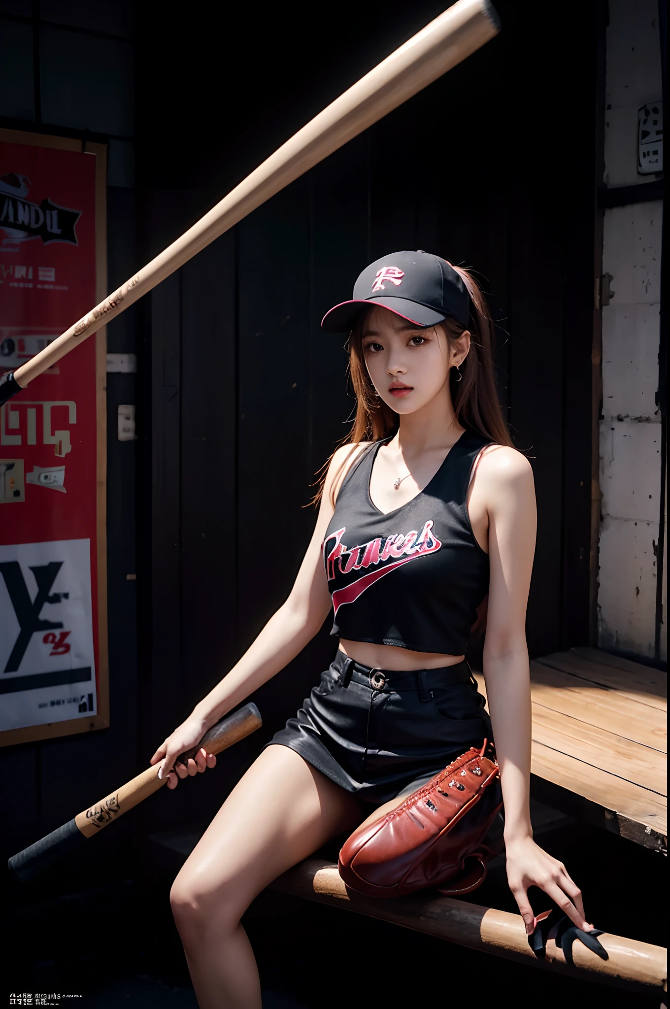 arafsha magazine issue cover featuring a woman holding a baseball bat, with axe, holding a baseball bat, official, lalisa manobal, jinyoung shin, promo art, promo shot, holding a baseball bat!!, album art, korean women's fashion model, promo material, lalisa manoban of blackpink