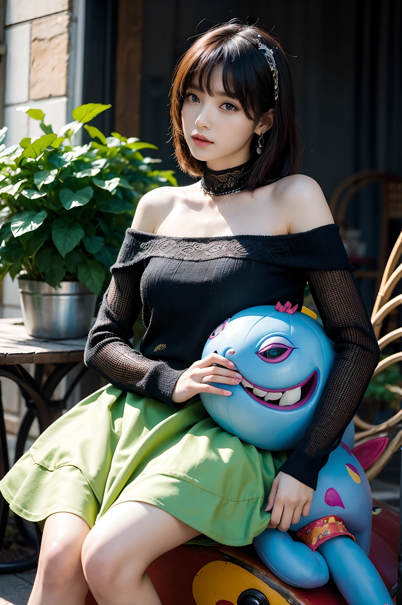 (Best quality,masterpiece:1.2),(alebrijes art style), 
BREAK,
a couple of lesbians sitting together upon on a (giant pumpink:1.2),tutu dress,vivid color,
BREAK,
fantastical world,fantasy,((watercolor painting)),(ulzzang-6500-v1.3,pureeroface_v1,octane render),elegant pose,xxmix girl woman,