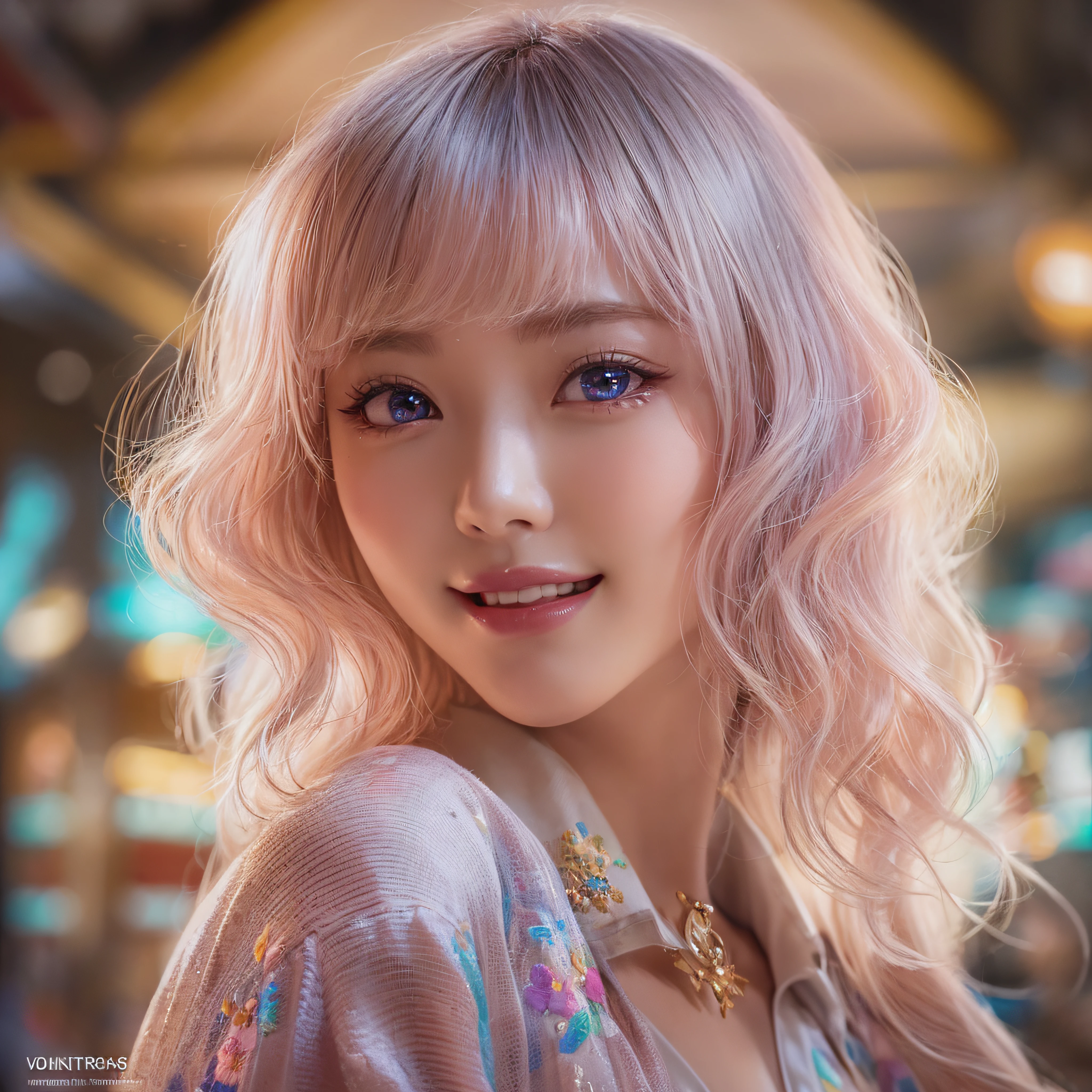 Casino Roulette、Casino Roulette、close-up of the smile face、close-up of the smile face、Designer、super model、makeup、Glossy lips、Shining eyes、(realisitic、hight resolution)、(1 girl in)、Do-Up Eye、Korean Girl、(Best Quality), (masutepiece), (1girl in), Solo, a beauty girl, Perfect face, dreamlikeart、Highly detailed airbrush art((Surreal))、Volumetric lighting、(top-quality)、The ultra-detailliert、Highly detailed colorful details、(Bright lighting)、dynamic compositions、Ray traching、The mirror reflects light、Shallow depth of field、ultra-detailliert、mixing  exposure、nffsw、Her eyes are glowing pink、Background Casino、bill、
