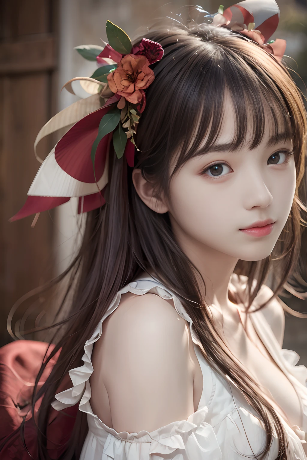 Best quality,masterpiece,ultra high res,(photorealistic:1.4),1girl,shoulder,charming,Looking at the camera,