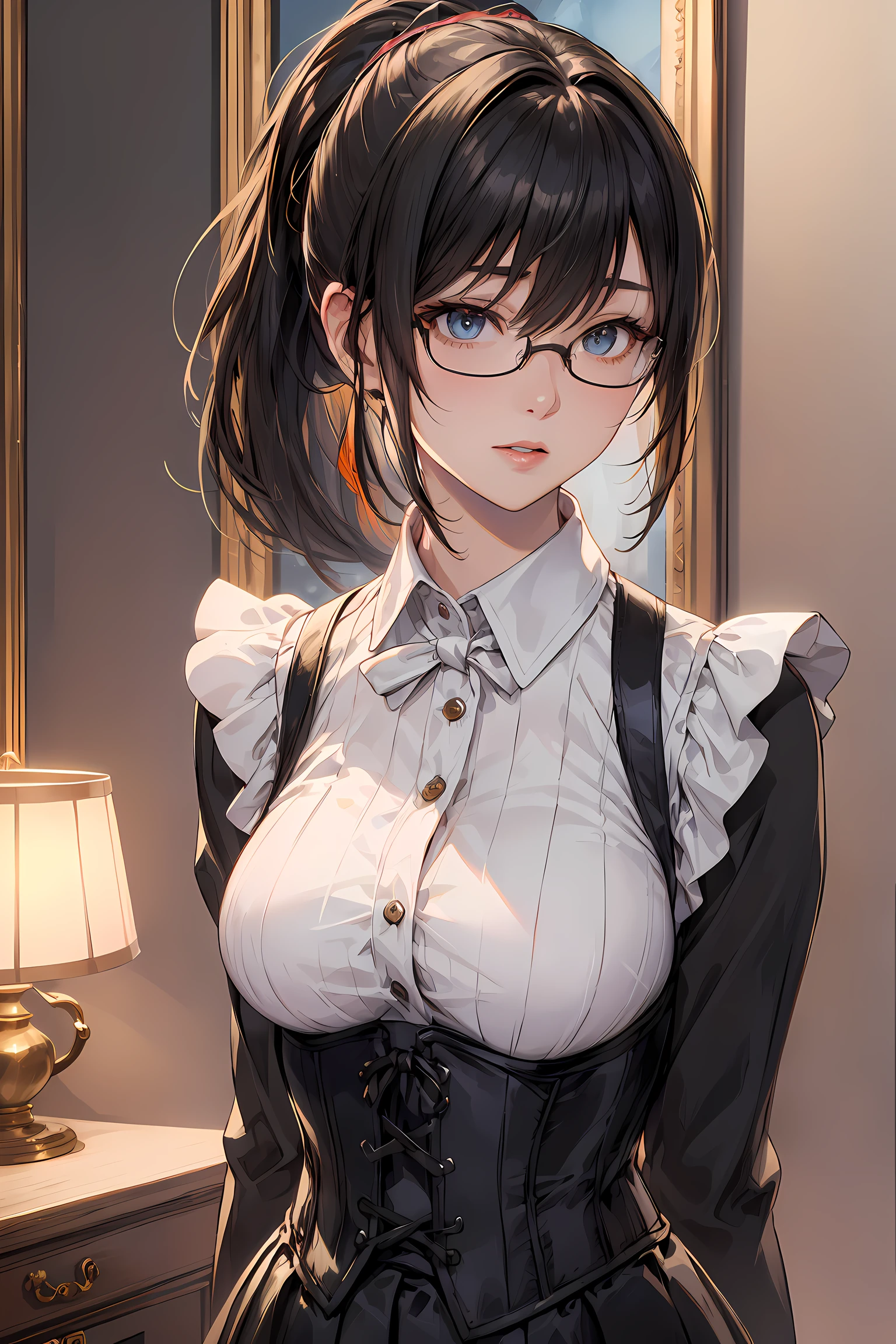 Kiss,lesbian kiss,mature woman,ceo and secretary,(pixie hair ceo),(ponytail hair secretary),CEO is sitting, dominant secretary,too many women, everyone kissing, love,passion,calm