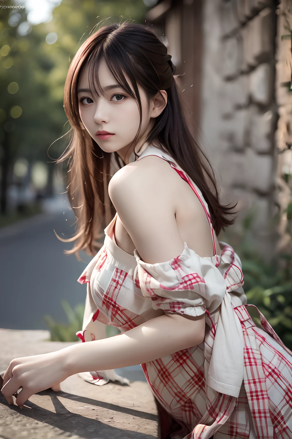 Best quality,masterpiece,ultra high res,(photorealistic:1.4),1girl,shoulder,charming,Looking at the camera,