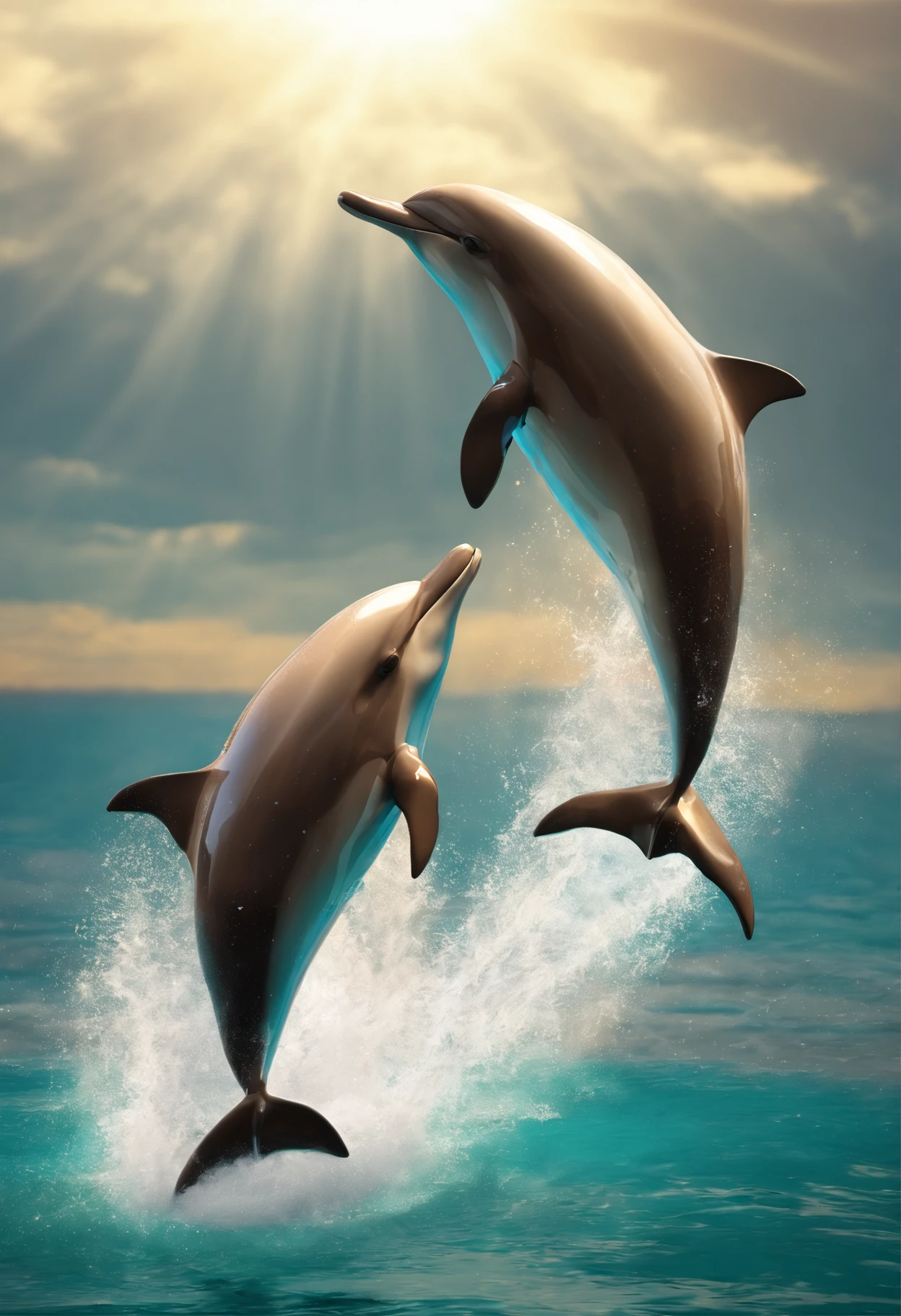 dolphins，Photorealsitic，16k