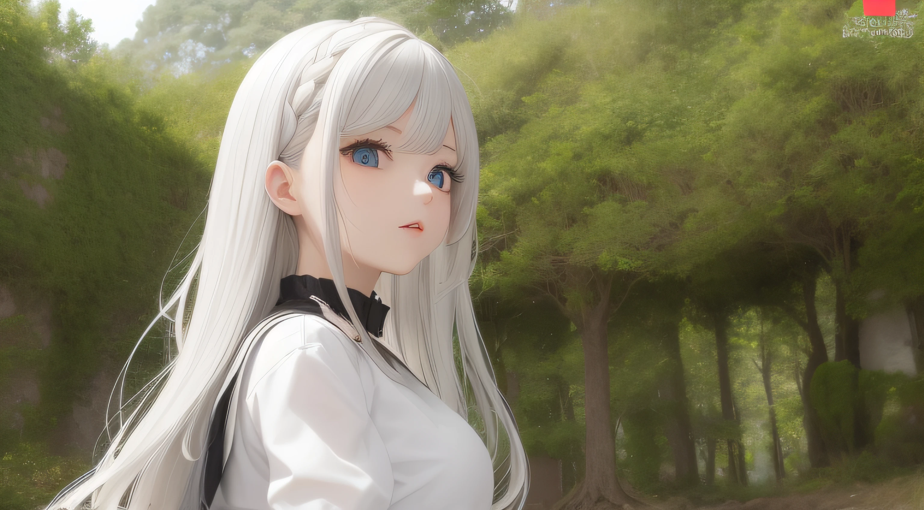 (obra prima) (detalhado) (ultrarrealista | | | | | | |) menina anime cabelos loiros, foto detalhada