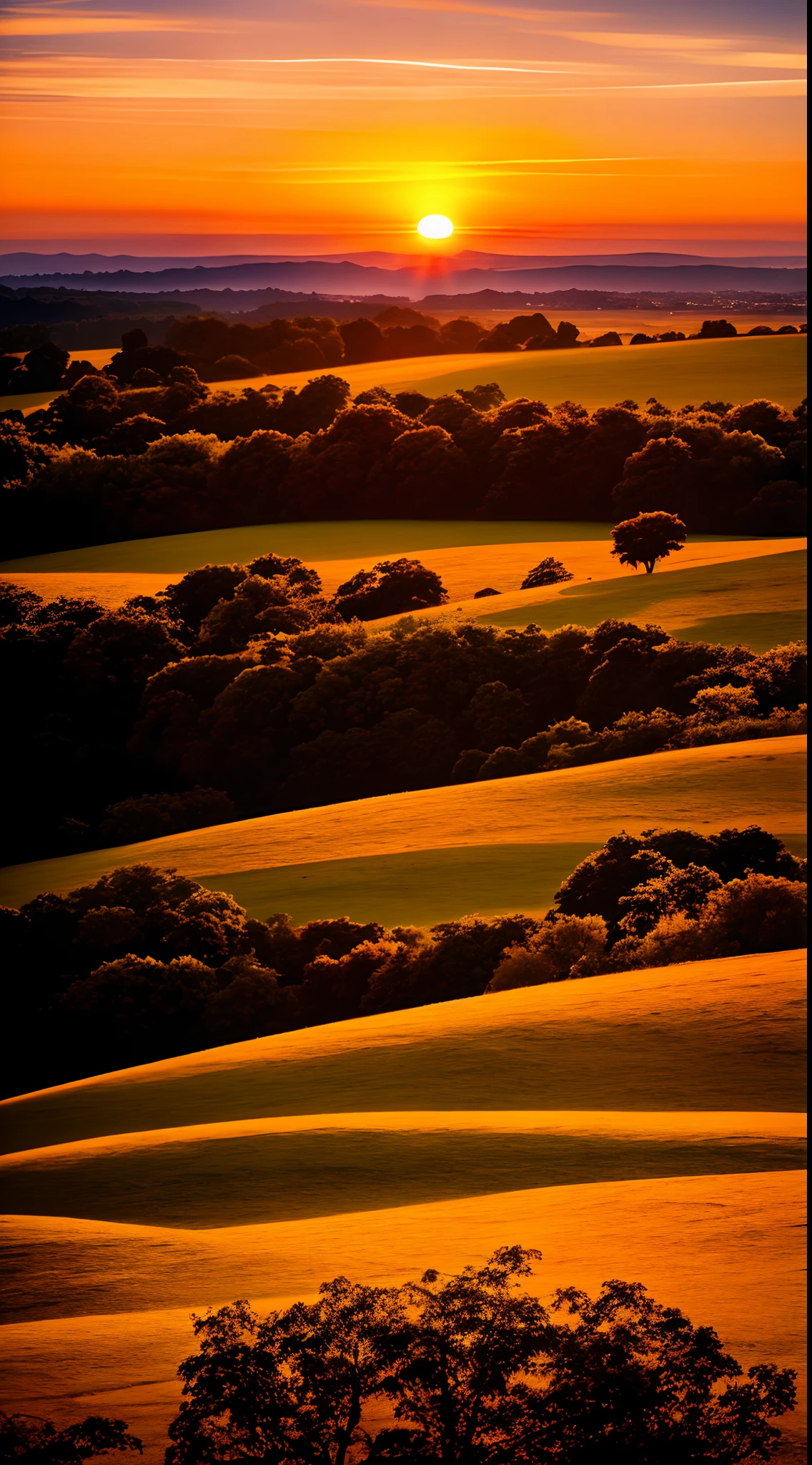 the setting sun,evening light,view from long distance,realisticlying,plethora of colors,Gorgeous and colorful,wide wide shot,Shoot at night,positive,natural style,k hd