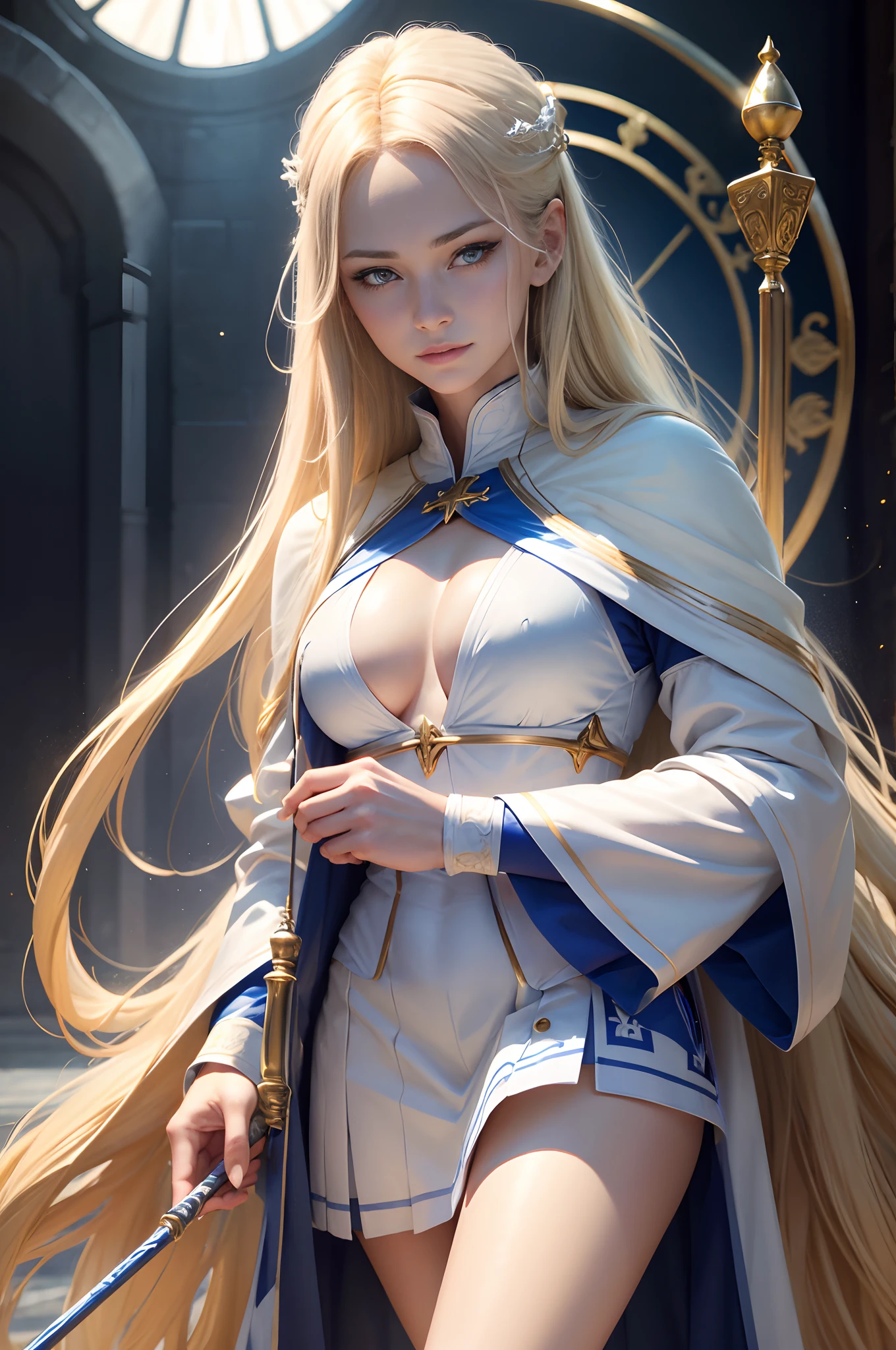 Large armor with blue and white chest