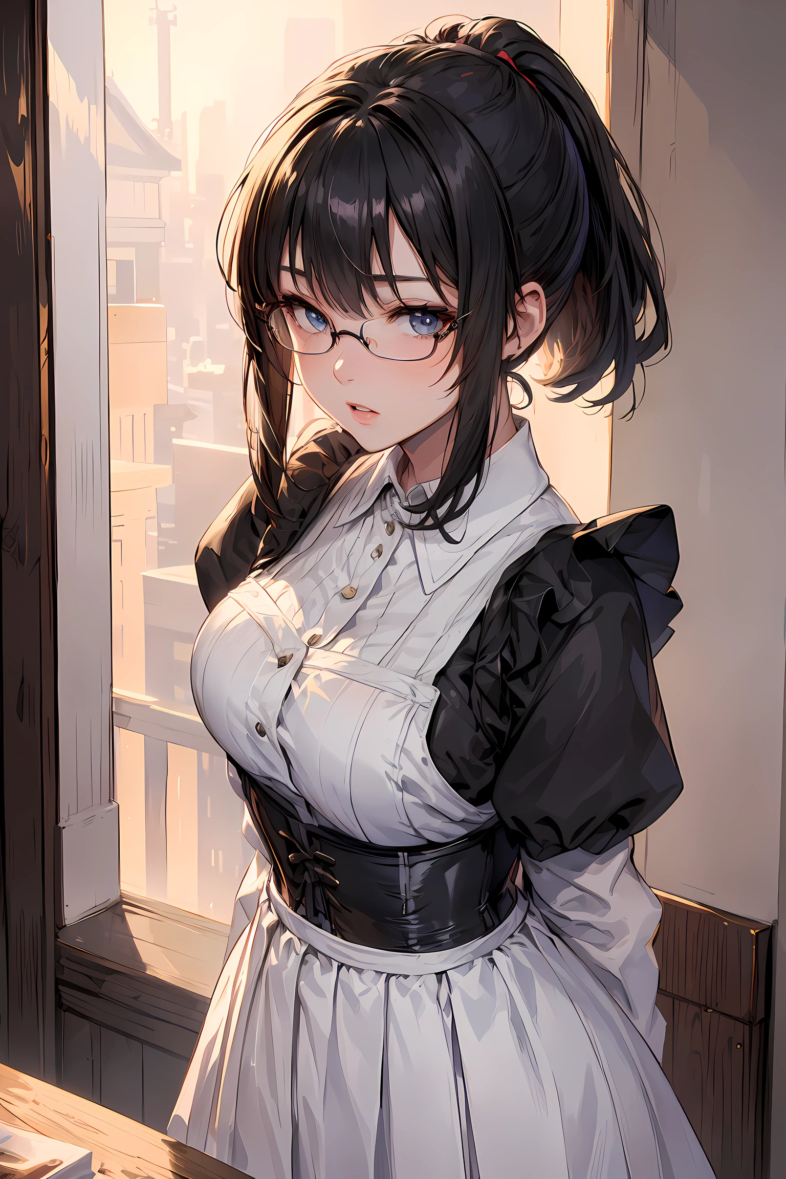 1female，35yo，MILF，long leges，Big breasts Thin waist，Slim，huge-breasted ，Pornographic exposure， solo，（Background with：bamboo forrest，lotuses，lotus flower，exteriors，Lotus pond） She has short black hair，standing on your feet，Sweat profusely，drenched all over the body，seen from the front， hair straight， mostly cloudy sky，（（（tmasterpiece），（Very detailed CG unity 8K wallpaper），best qualtiy，cinmatic lighting，detailed back ground，beatiful detailed eyes，Bright pupils，Black eyes，（Very fine and beautiful），（Beautiful and detailed eye description），ultra - detailed，tmasterpiece，）），facing at camera，A high resolution，ultra - detailed），revealing breasts，Bare genitalia，  Bulge，legs are open，Raised sexy，Camel toes，Flushed complexion，Open-mouthed，frontage，White floral headband，elementary student（Wearing：Sexy apron，athletic sneakers）The camera looks from the bottom up