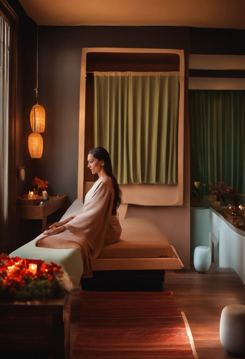 She is at a massage studio