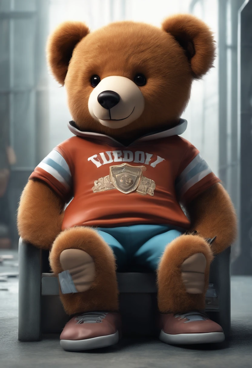 Teddy Bear Cartoon 3D Inmate Injured Streetwear