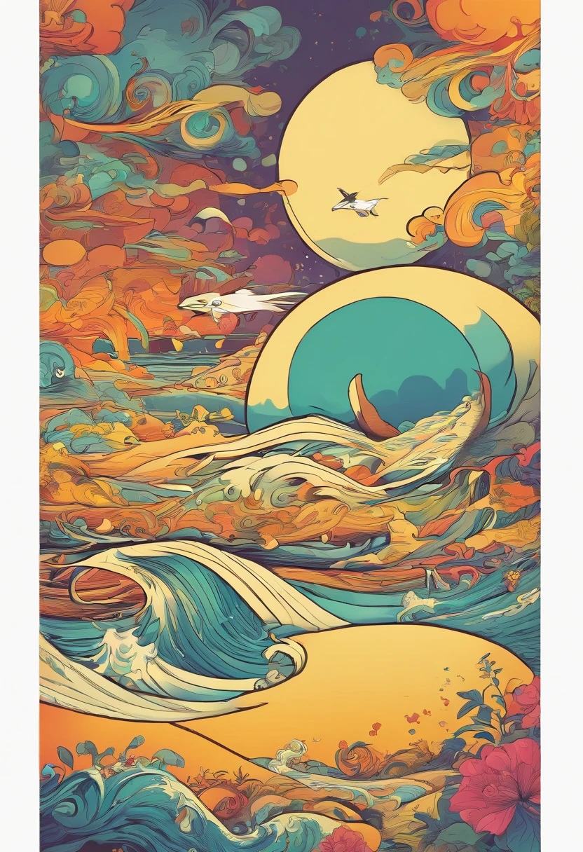 ukiyo-style，swell sea