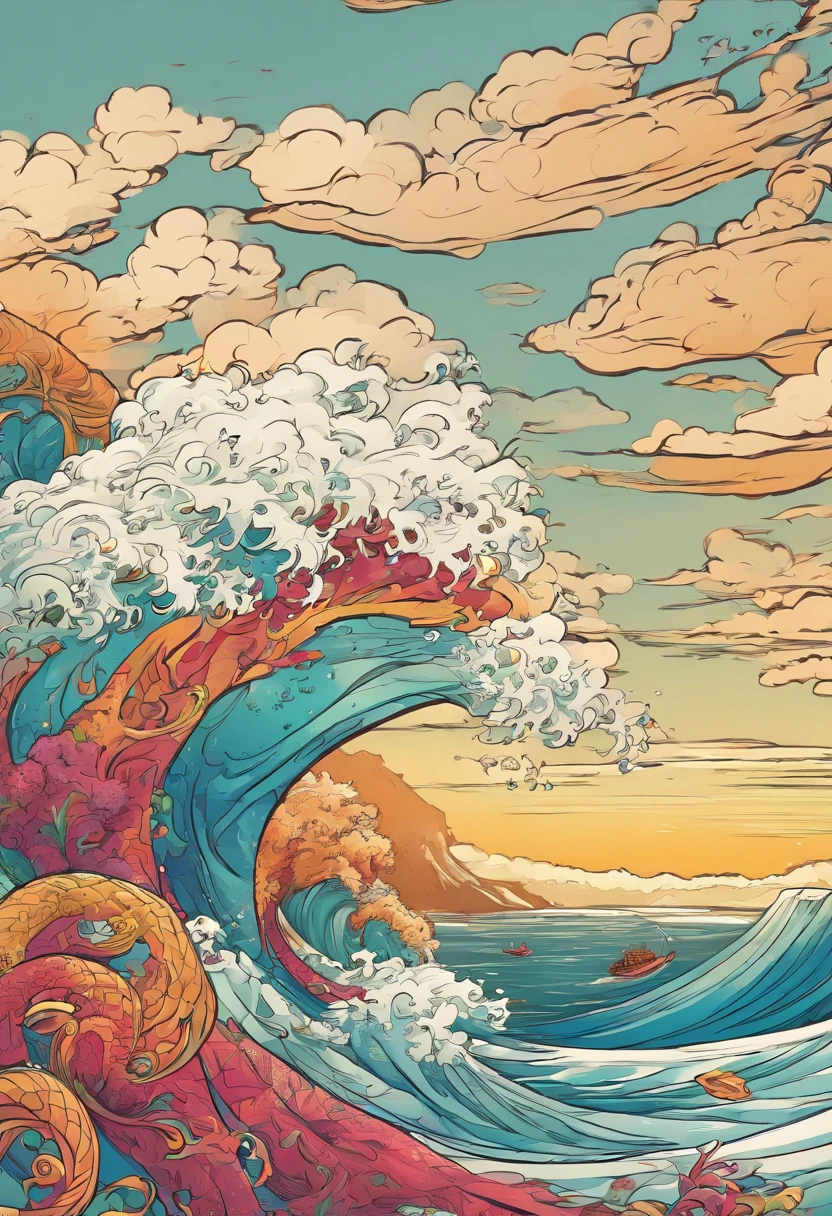ukiyo-style,Lots of waves