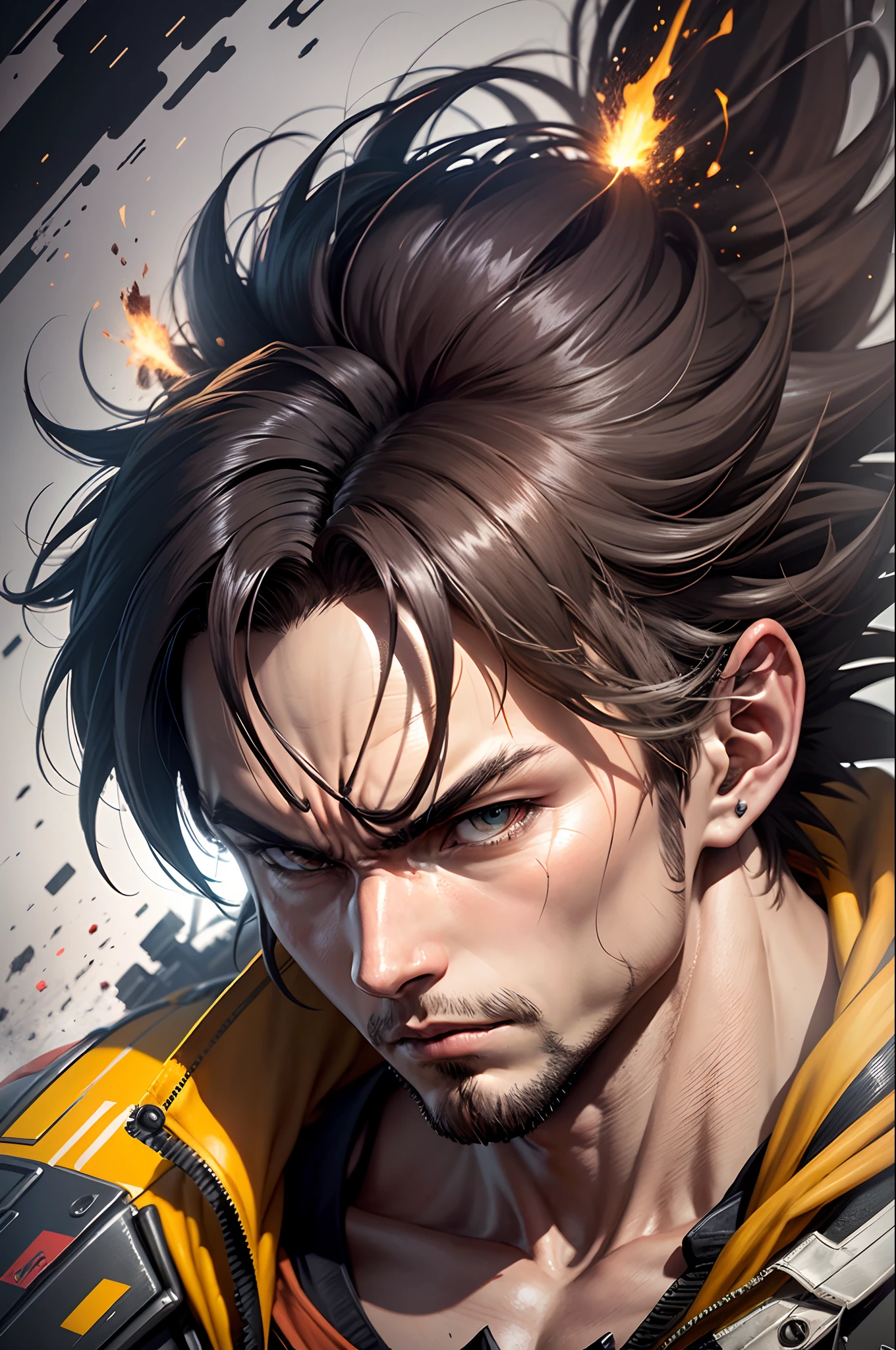 “Generate an epic image of Goku in a Black Metal Gear outfit, striking a heroic pose, against a complex background of a blasting island. Ensure (((intricate details))), (((ultra-detailed CG 8k wallpaper))), and the (((best quality))). Make it a true (((masterpiece))) with the (((finest illustration))), perfect shadows, and explosive lighting. Incorporate a color palette and textures that capture the fusion of Goku and Metal Gear. Draw inspiration from artists like Akira Toriyama, Yoji Shinkawa, and Dave Rapoza.” --auto --s2