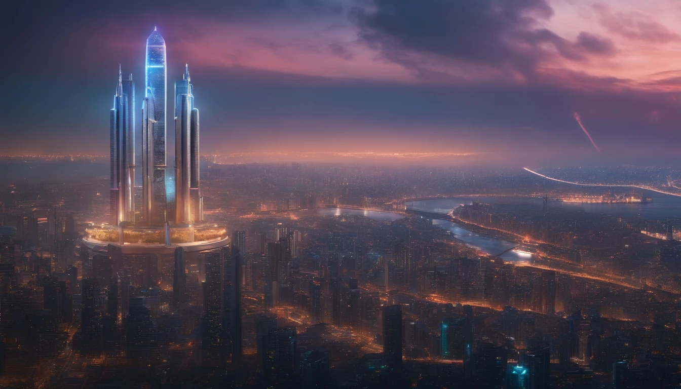 hyper 4k resolution , hyper extremely detailed , atompunk, new city ,all city , people, A view from afar