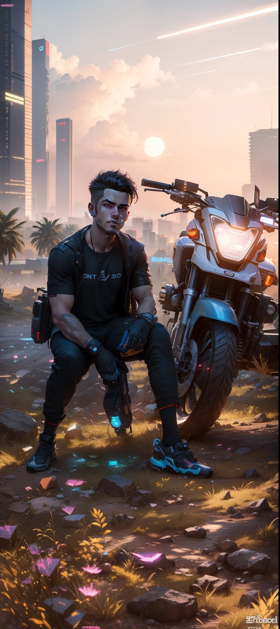 Cyberpunk handsome boy ultra realistic, 8k,ultra,Ns160