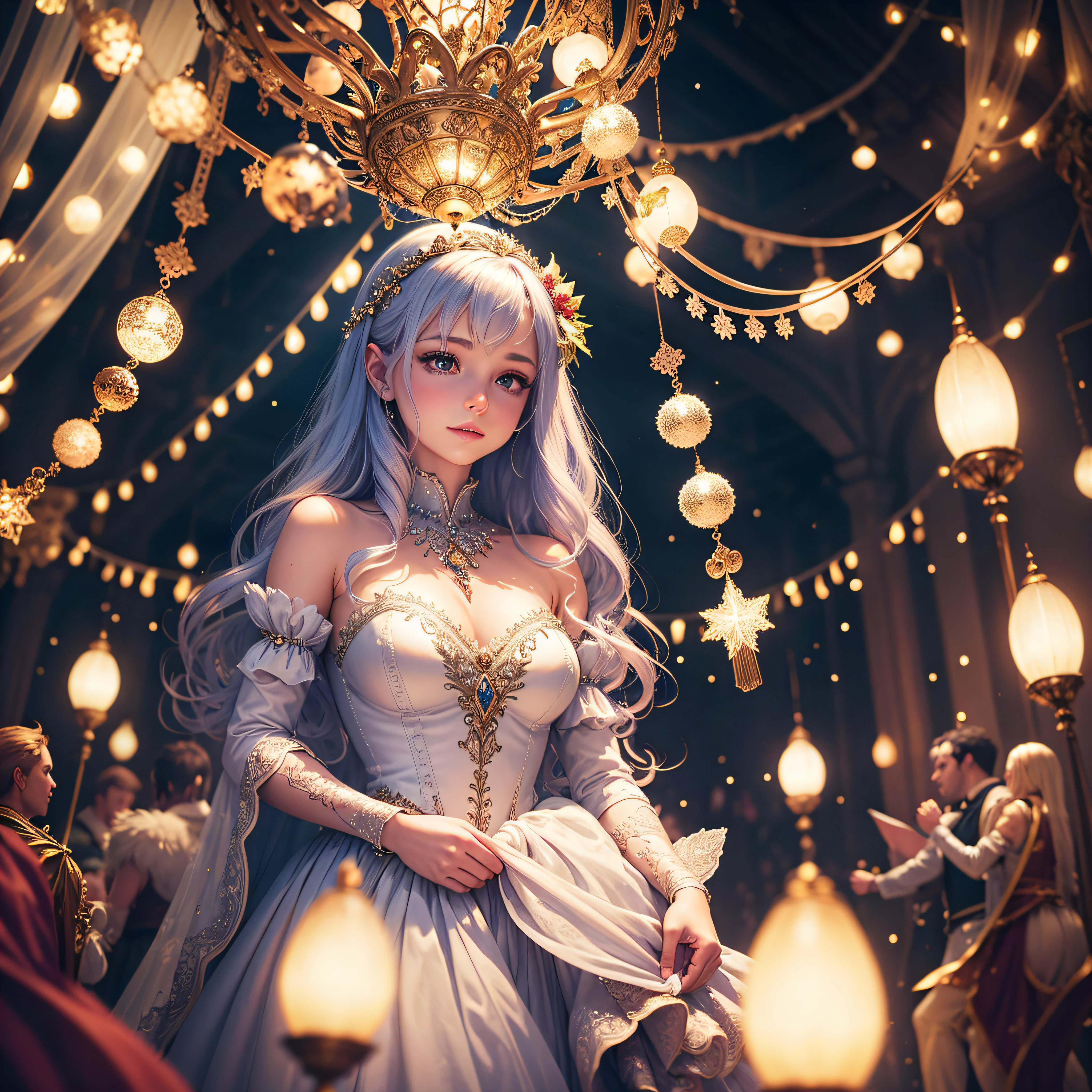 Fairy Tale Enchantment:
Create a magical atmosphere with fairy lights, glistening garlands, and whimsical decorations reminiscent of a fairy tale.
