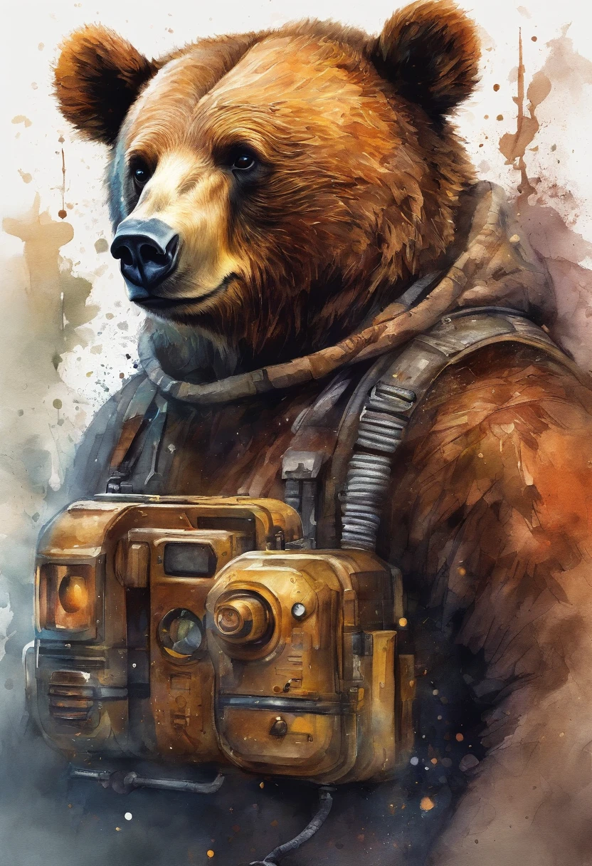 ((Cute Bear)),It also has a game controller,headset on head,Gaming Chair,Streamers Room,(bees flying),top-quality, Dramatic Lighting, epic atmosphere,   Cyberpunk style,  ((Intricate details)), nffsw, ((Intricate details, hyperdetails)),  cinematic shot, Vignette, bokeh effect beckground,