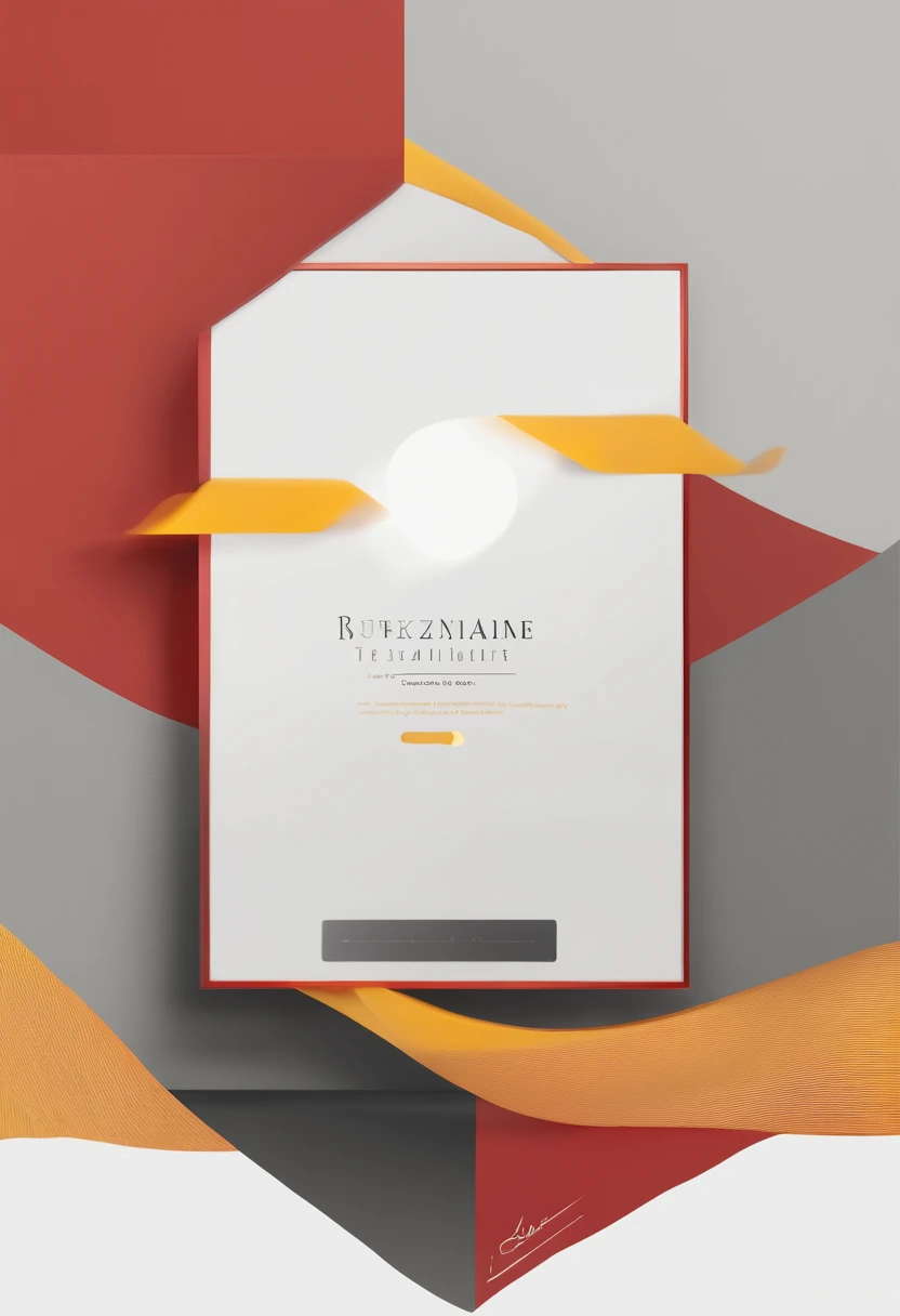 Close up of red and yellow frame with white background, Inspired by the minimalist paintings of Ferdinand Rušcchić, polycount, Color field, squared border, redandyellow, yellow red scheme, gradient red to yellow, some red and yellow, red and grey only, red yellow flag, RGBA color, game overlay, inside stylized border