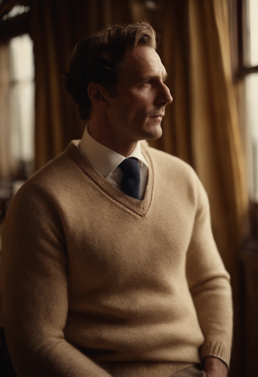 British man, Wool Sweaters, Loro Piana, sunny morning, Tim Walker, GQ editorial