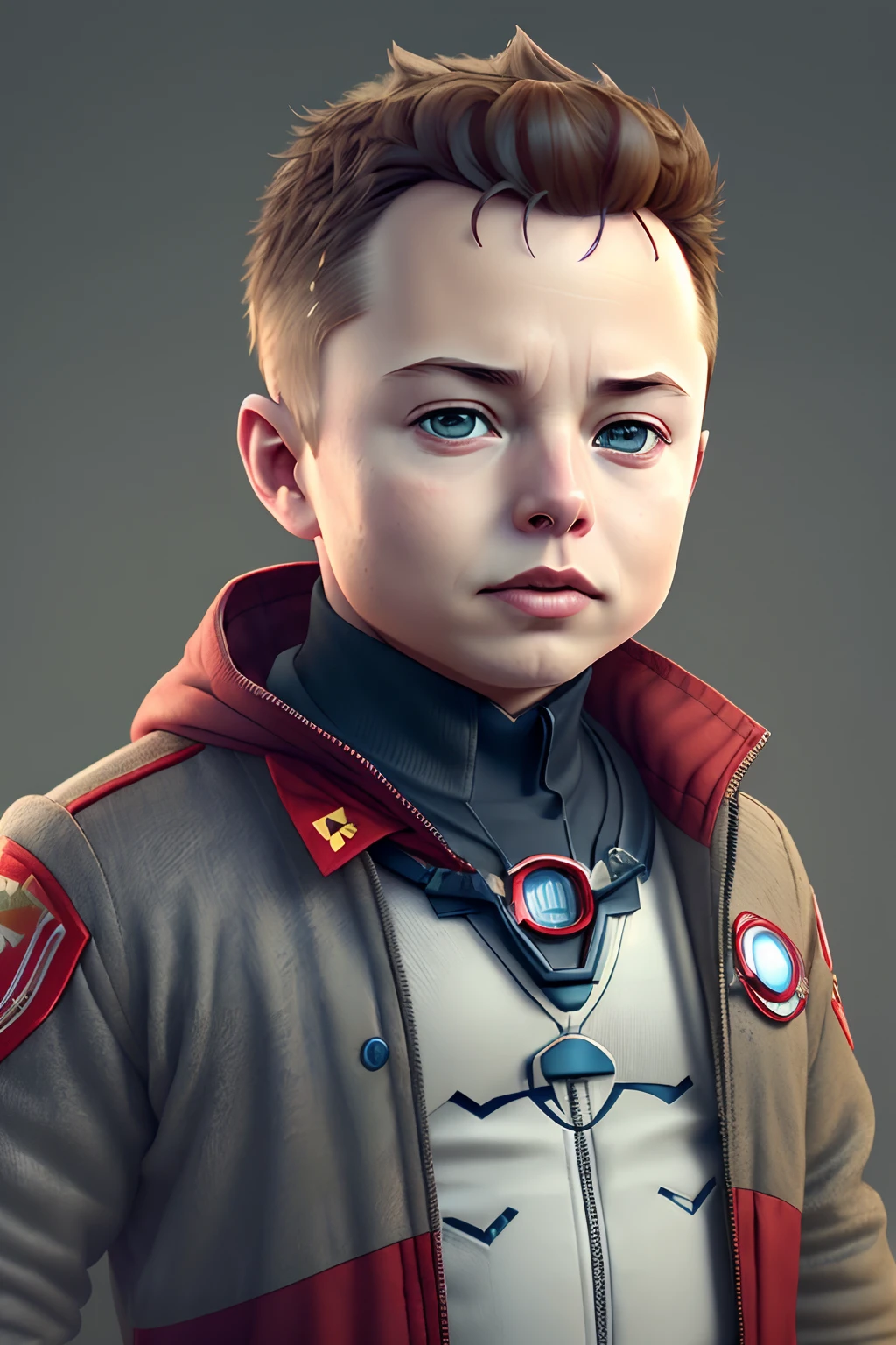 (cbzbb:1.25), portrait of cutest Elon Musk illustration, artstation, CGI_Animation,