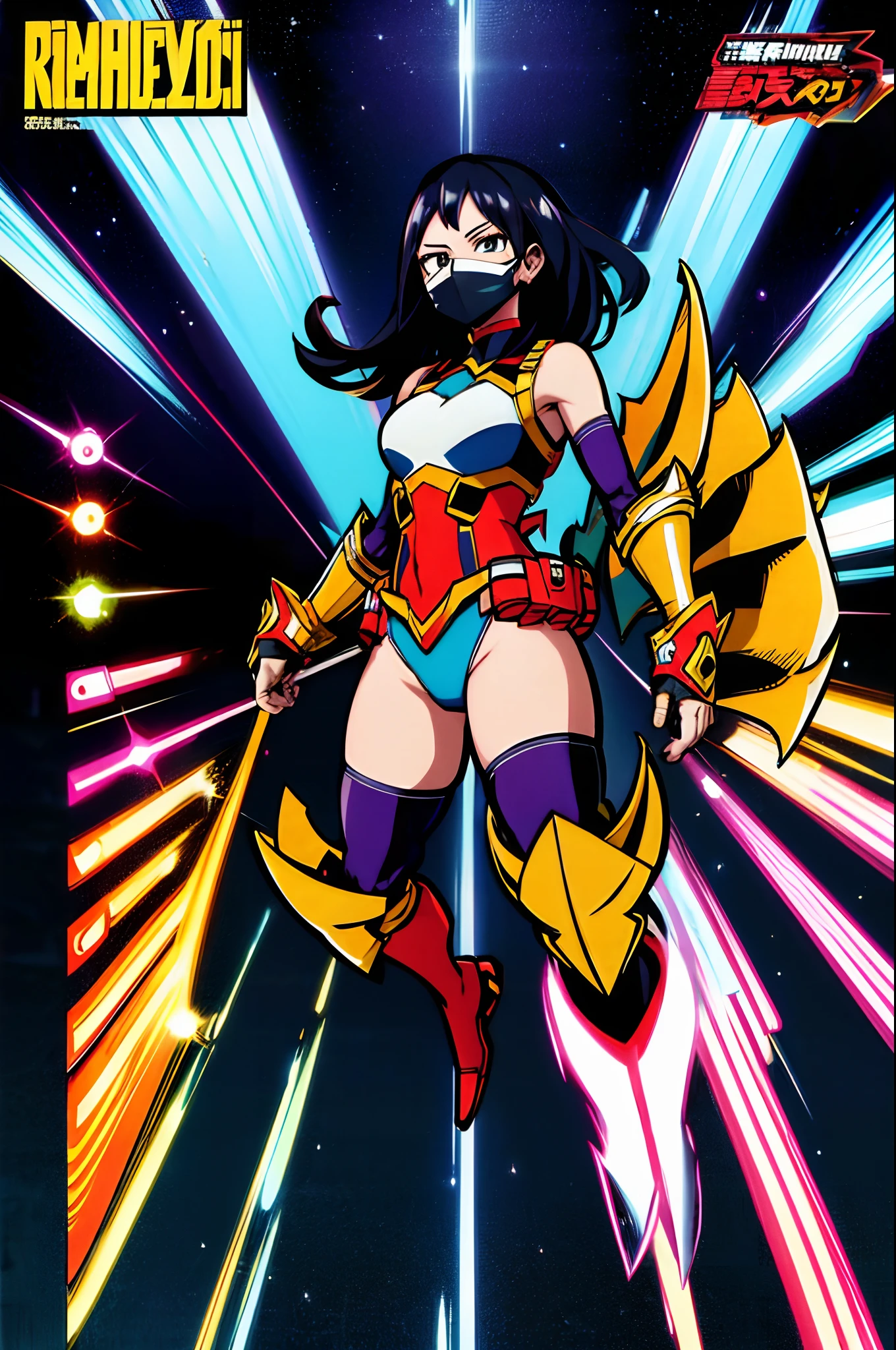 sentai knight, metal hero, mask, ultrawoman, full body,