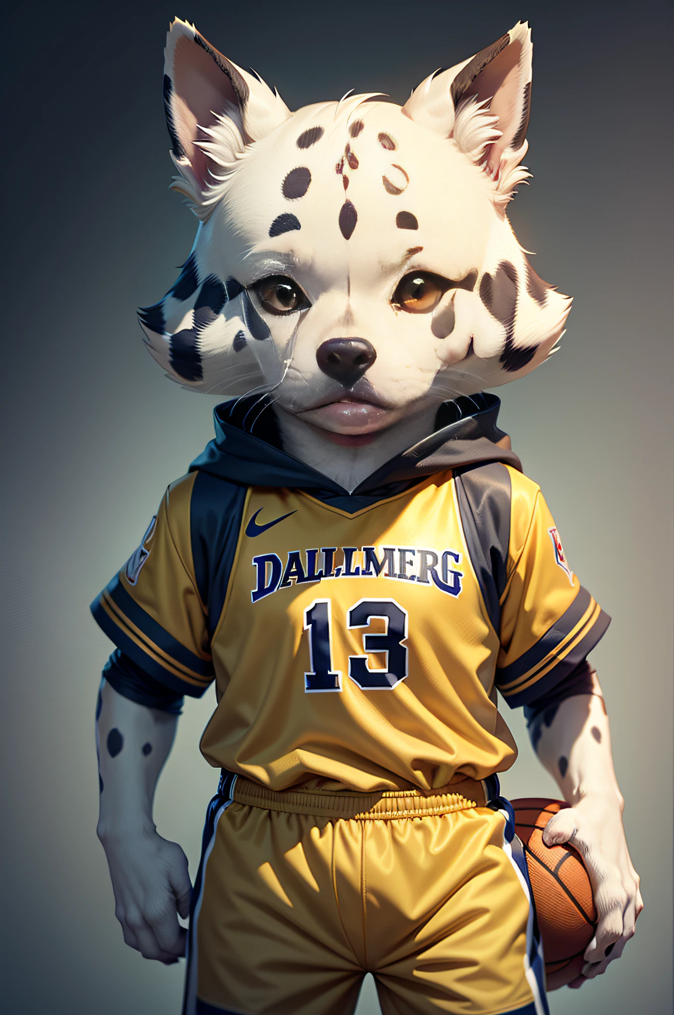 C4tt4stic, Dalmatian in the cartoon of basketball player uniform