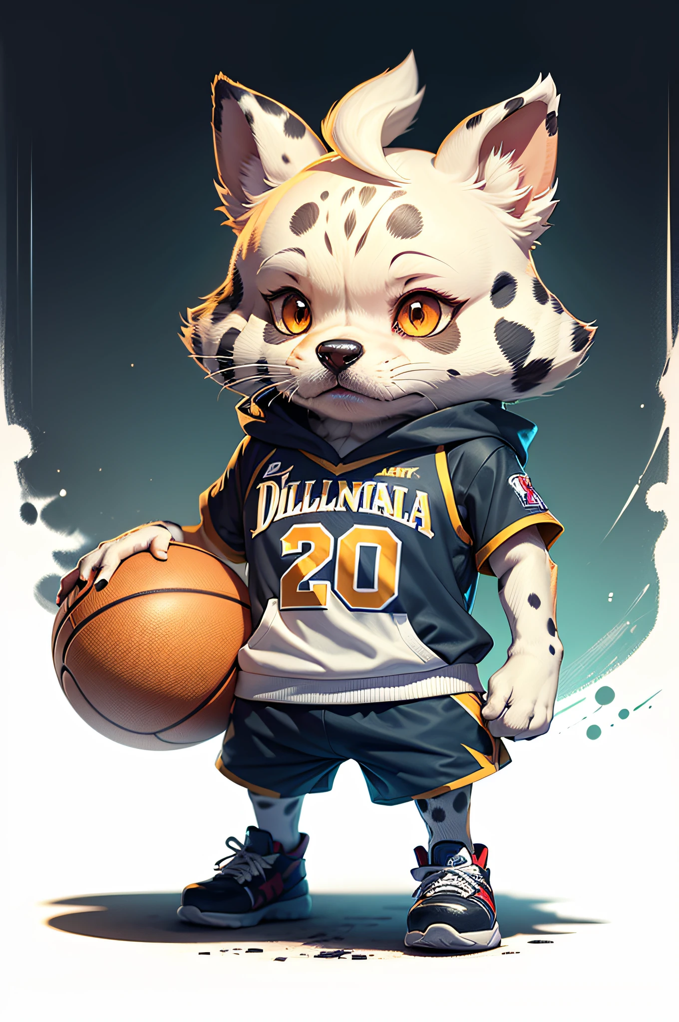C4tt4stic, Dalmatian in the cartoon of basketball player uniform