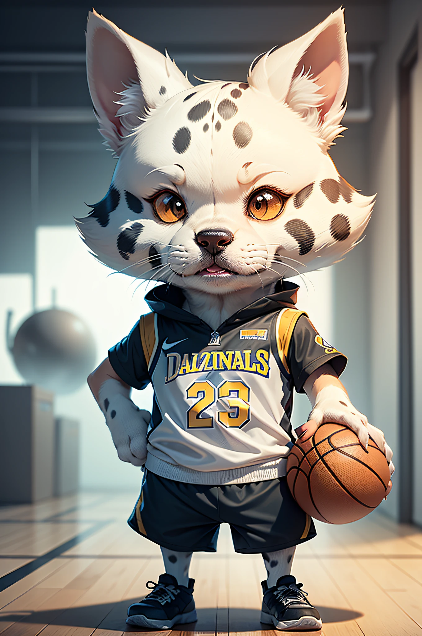 C4tt4stic, Dalmatian in the cartoon of basketball player uniform