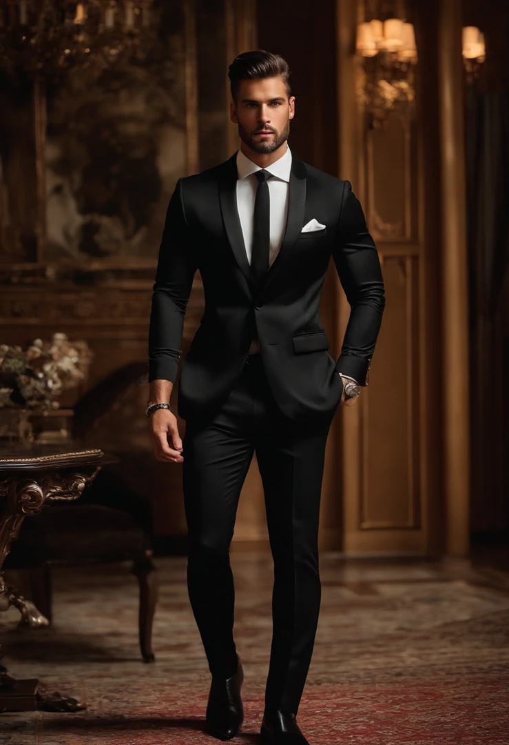 Arafed man in white shirt and black pants standing in a room, Ropa a medida, pantalones grises y zapatos de vestir negros, Atractivo masculino de alta costura, Vestido Formal, Hombre delgado con piel negra, calvo, Macho bonito, Proporciones masculinas, Hermoso y elegante, pantalones de traje negro, Modelo masculino, modelo posando, con un traje de negocios puesto, Hermoso y atractivo