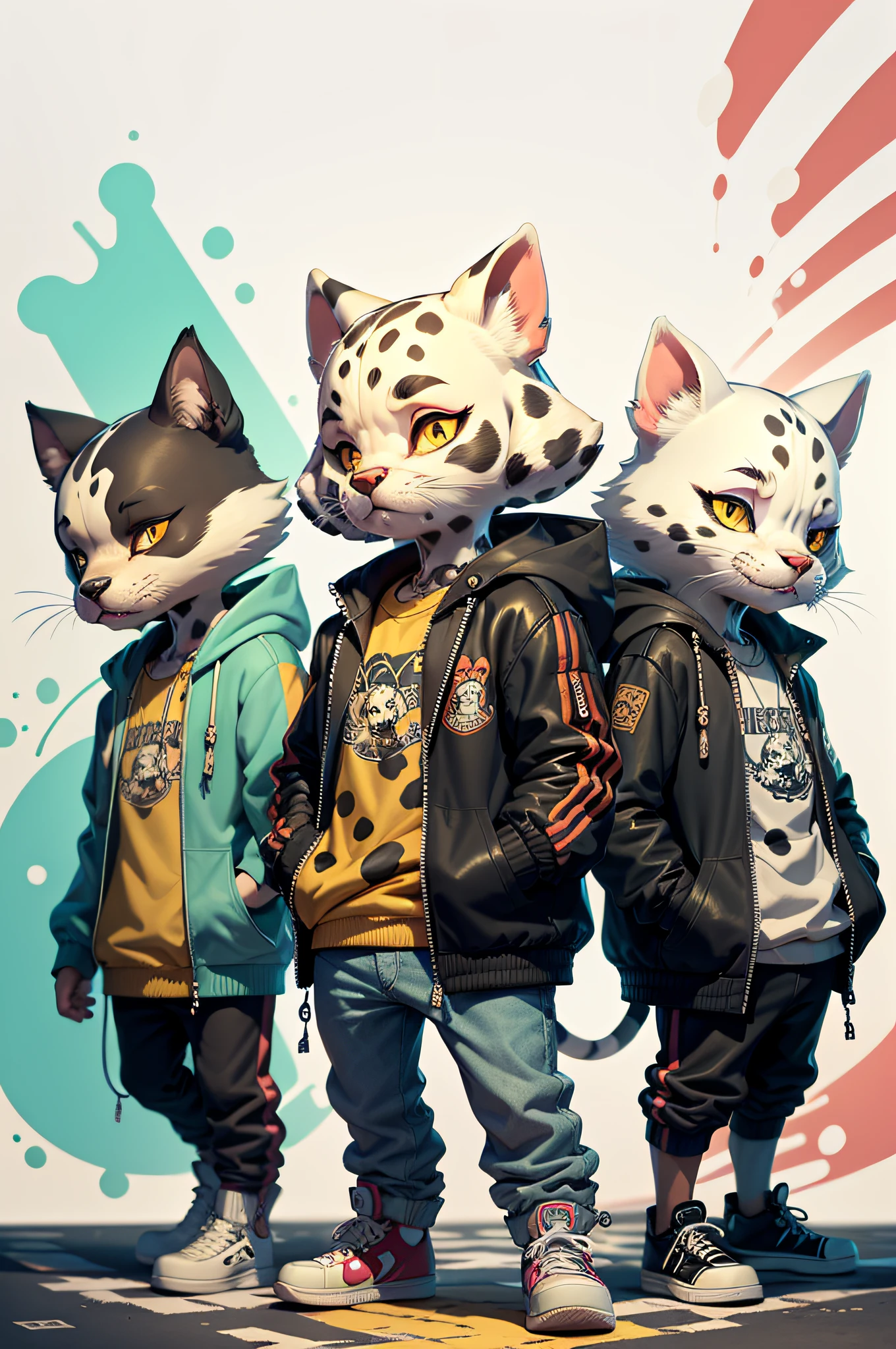 C4tt4stic, Cartoon Dalmatians with jackets and skateboards