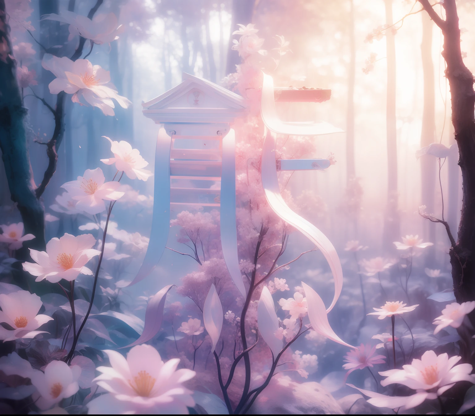 glass,Flowers,Enle Wonderland,Chinese mythology,Colorful auspicious clouds,depth of fields,bblurry,long whitr hair,tree branch,Hair decoration,leaves in wind,ln the forest,exteriors,naturey,Large breasts,(looking at viewert),(Magazines:1.3),(Cover style:1.3),Fashionab,woman,with dynamism,garments,posing on a,frontage,Colorful,dyna,