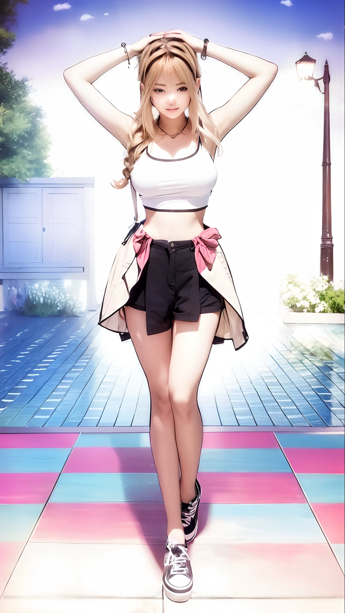 1 girl ,blonde hair