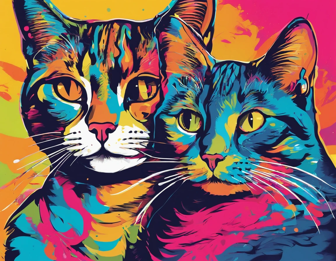 arte de gatos subindo a parede com garras afiadas