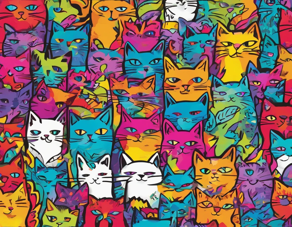 arte de gatos subindo na parede com garras afiadas, escorregando na parede com as garras afiadas, descendo, brincando , alegre, agitados