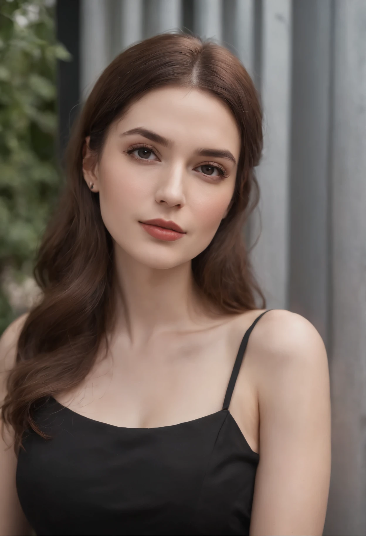 Beautiful girl，Young French girl，19years old，Fashionab，vests，hot pant，long leges，Wear slippers，White skin，Delicate facial features，largeeyes，long eyelasher，Blushlush，vred，Unhappy，scowling，Pout，Urban outdoors，Full body photo，in a panoramic view，Raised sexy，Height is 170 cm，Weight 45 kg