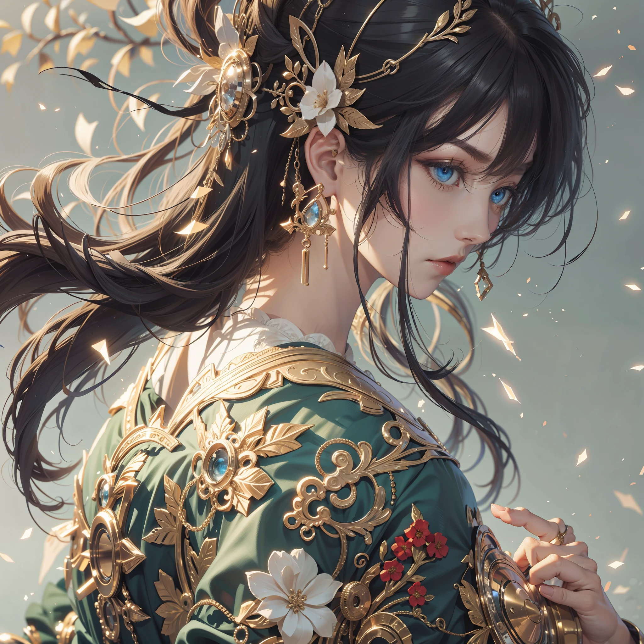 complex costume,perfect eyes