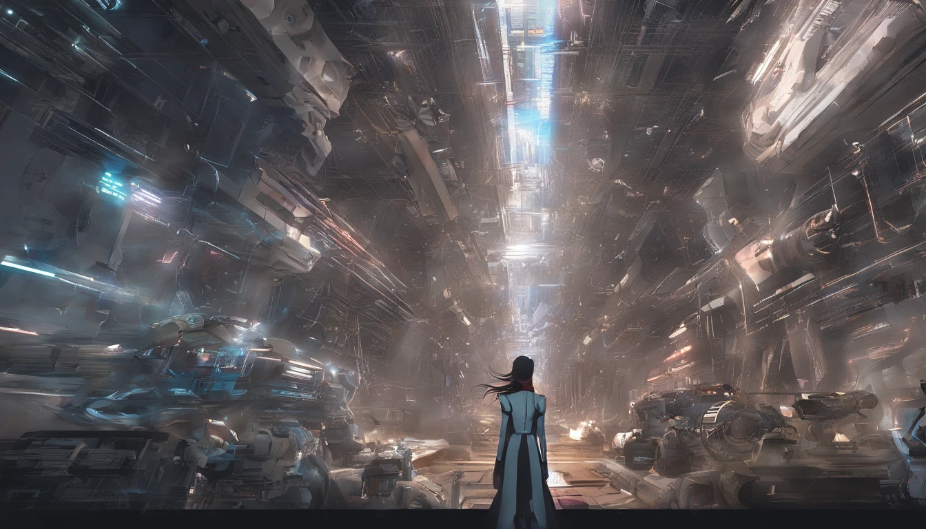 Ultra photo realsisim,Hyper-detailing,machine girl,Mechanical body,Mechanical joints,sci-fy,highly detailed surreal vfx,Smudge,Faraway view,super-fine,ultra - detailed,high qulity,8K ,oc rendered,dynamic viewing angle
