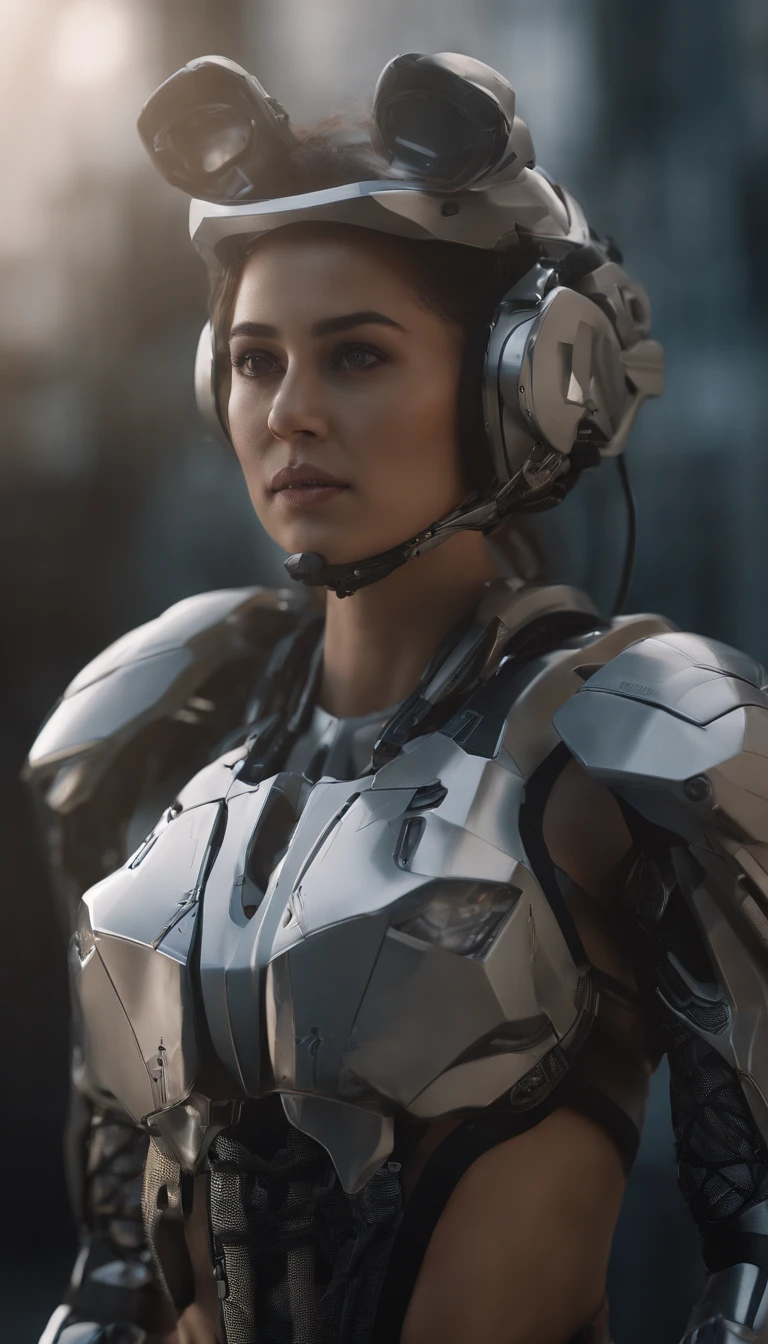 simplebackground,Ultra photo realsisim,Hyper-detailing,machine girl,Mechanical body,Mechanical joints,sci-fy,Full body like,highly detailed surreal vfx,Smudge,Faraway view,super-fine,ultra - detailed,high qulity,8K ,oc rendered,dynamic viewing angle