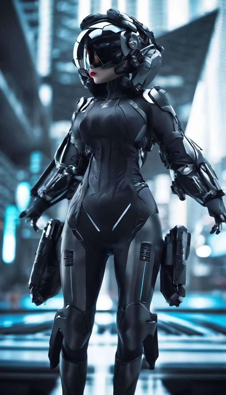 simplebackground,Ultra photo realsisim,Hyper-detailing,machine girl,Mechanical body,Mechanical joints,sci-fy,Full body like,highly detailed surreal vfx,Smudge,Faraway view,super-fine,ultra - detailed,high qulity,8K ,oc rendered,dynamic viewing angle