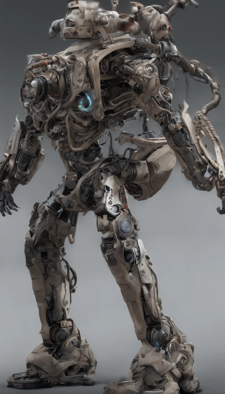 simplebackground，Ultra photo realsisim，Hyper-detailing，machine girl，Mechanical body，Mechanical joints，sci-fy，Full body like，highly detailed surreal vfx，Smudge，Faraway view，super-fine，ultra - detailed，high qulity，8K ，oc rendered，dynamic viewing angle