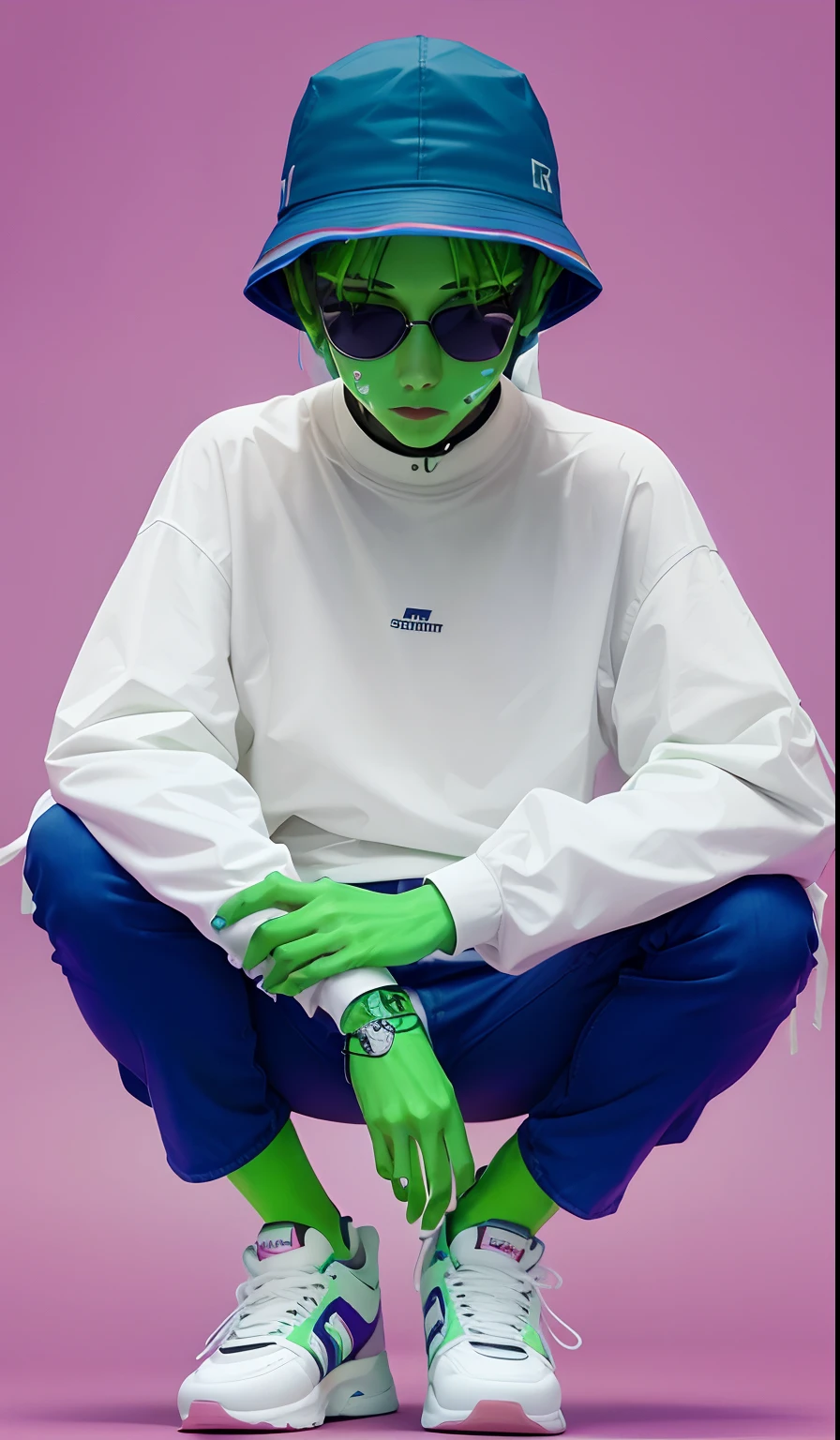 ailen, extraterrestre verde, bucket hat, streetwear