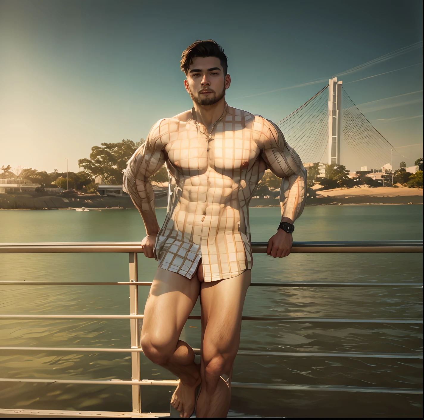 Naked handsome boy